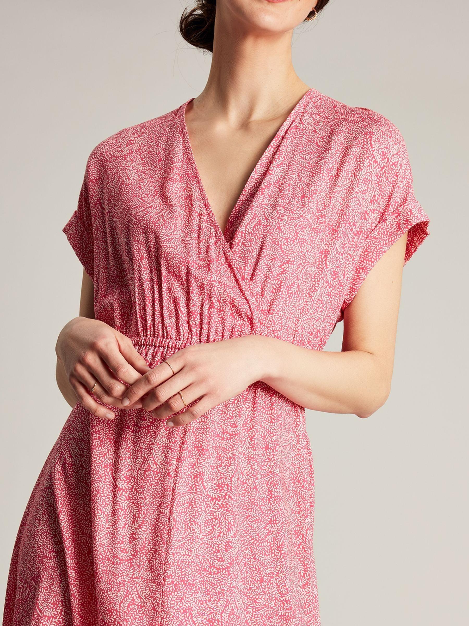 Abigail Pink V-Neck With Slit Dress - Image 5 of 6