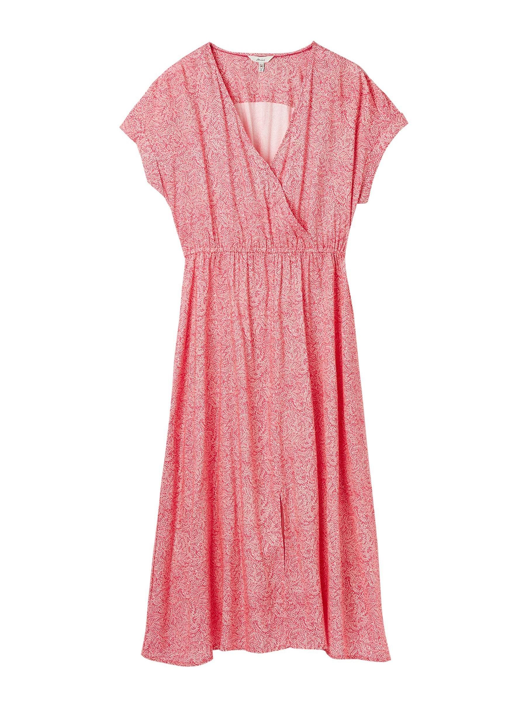 Abigail Pink V-Neck With Slit Dress - Image 6 of 6