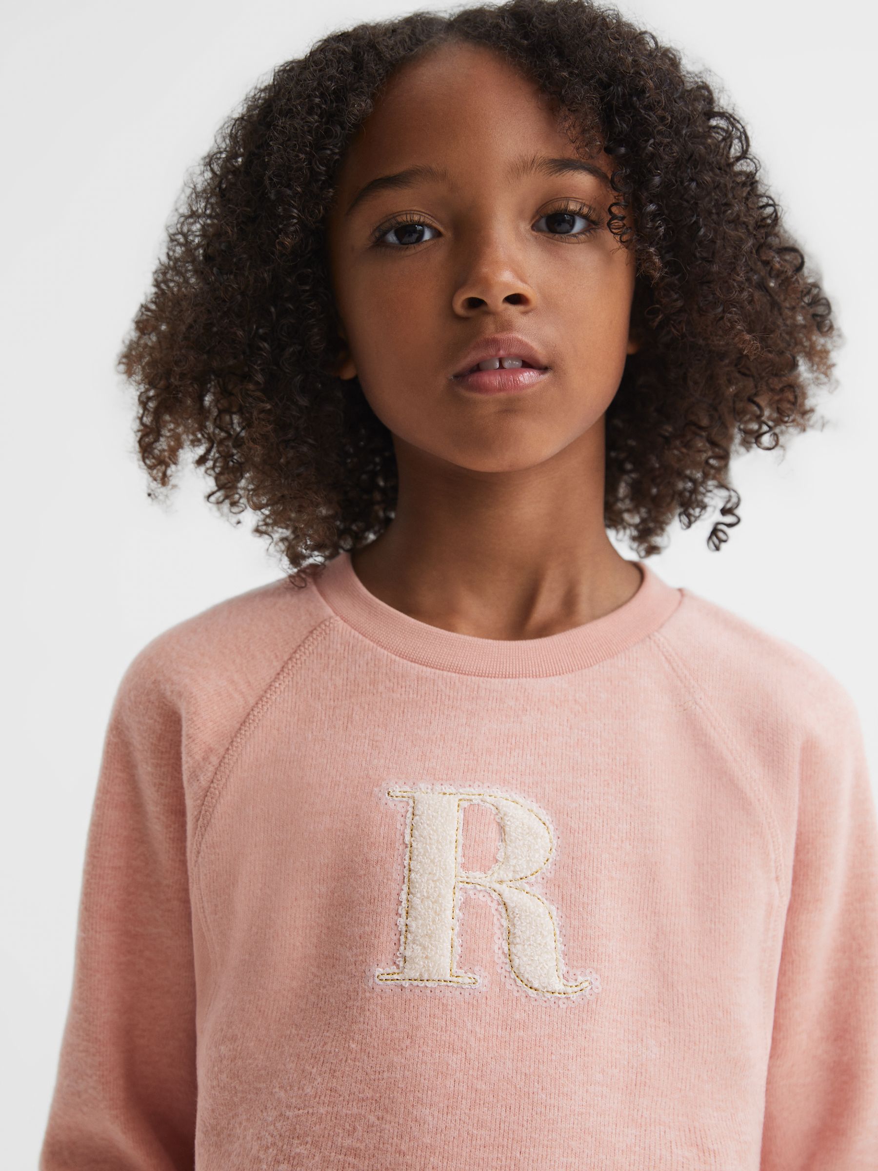 9-13 yrs Cotton Blend Crew Neck Top in Apricot - Image 4 of 5