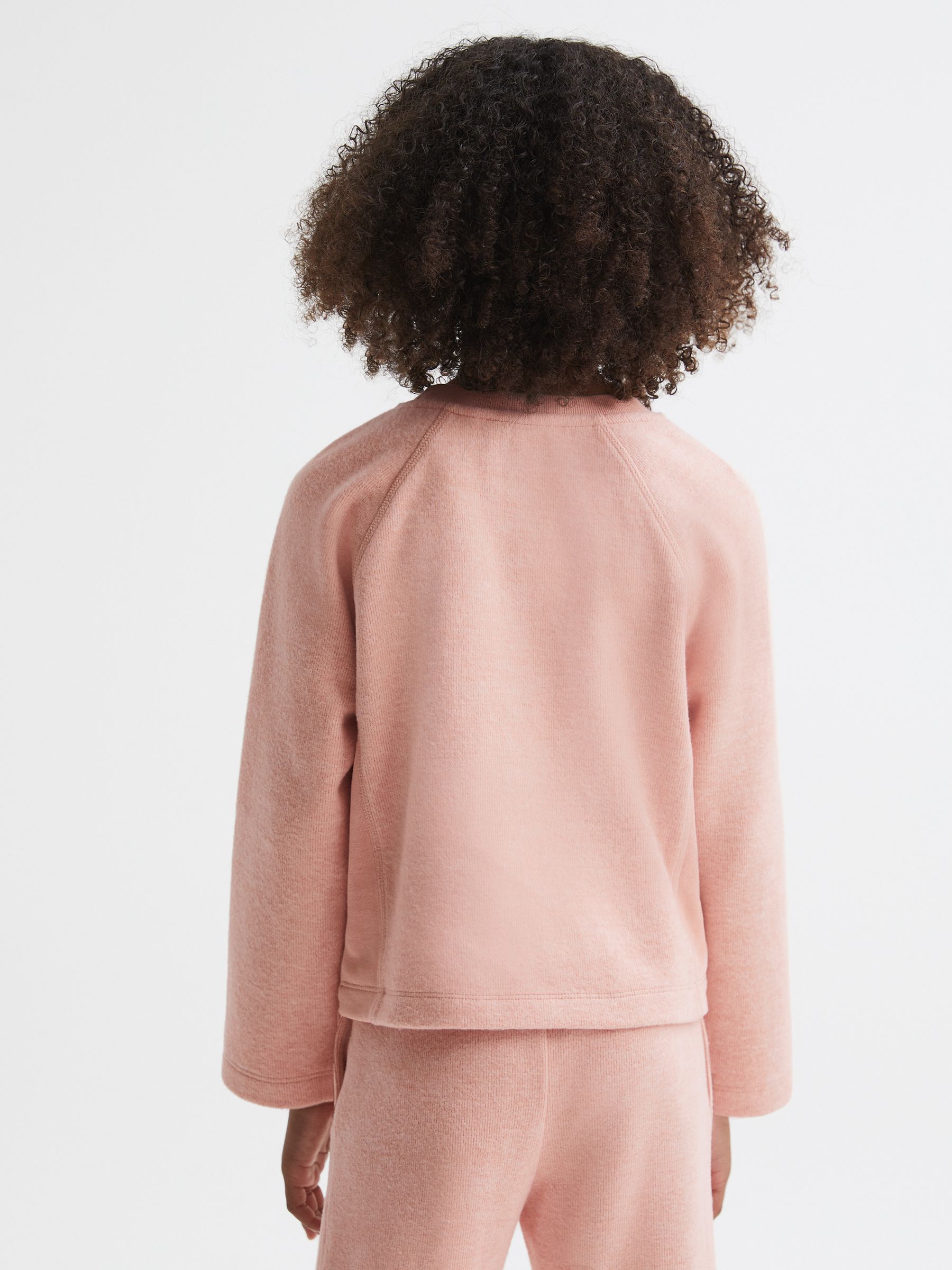 9-13 yrs Cotton Blend Crew Neck Top in Apricot - Image 5 of 5