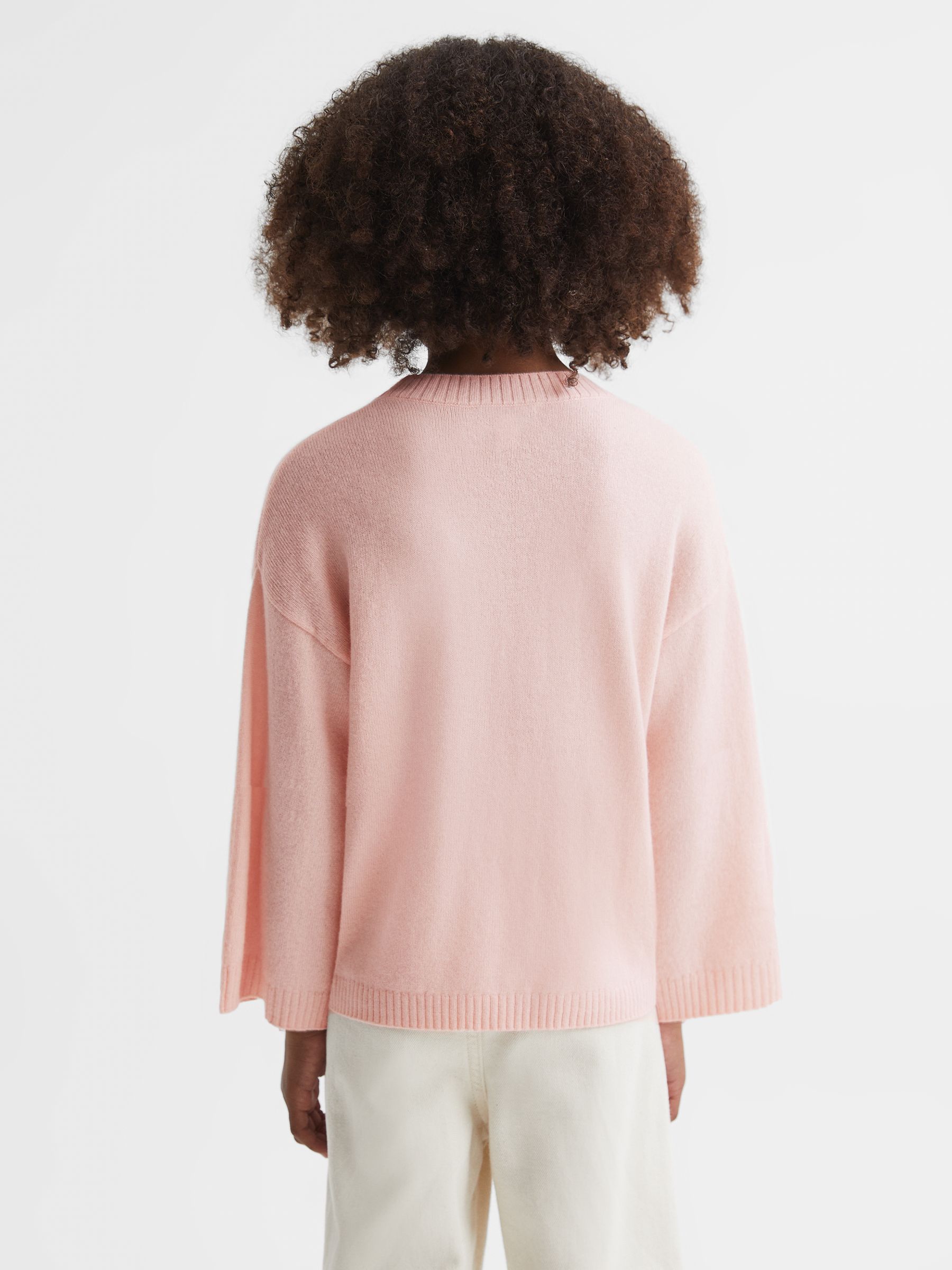 4-9 yrs Wool Blend Motif Jumper in Pink - Image 5 of 6
