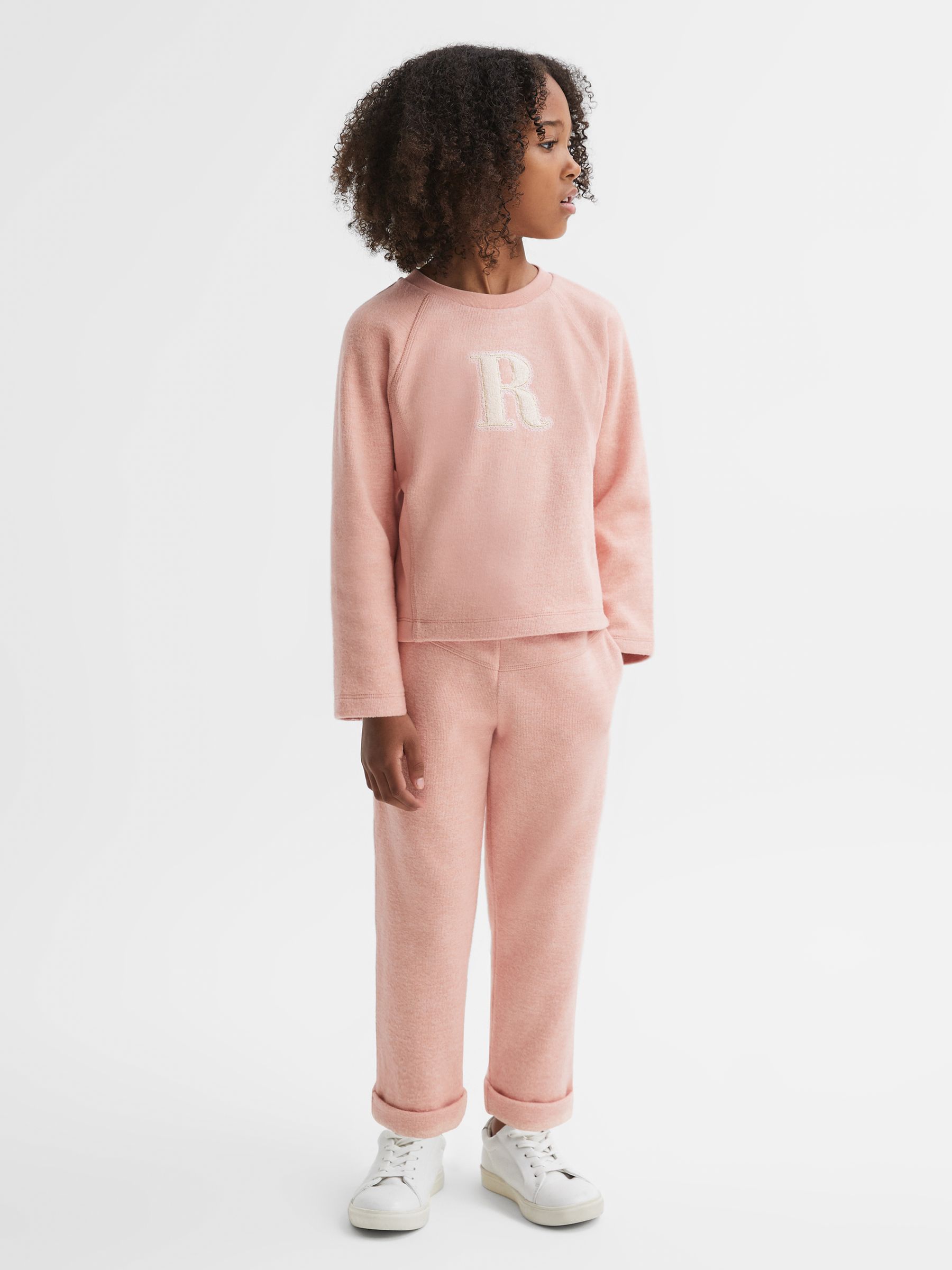 4-9 yrs Cotton Blend Crew Neck Top in Apricot - Image 3 of 5
