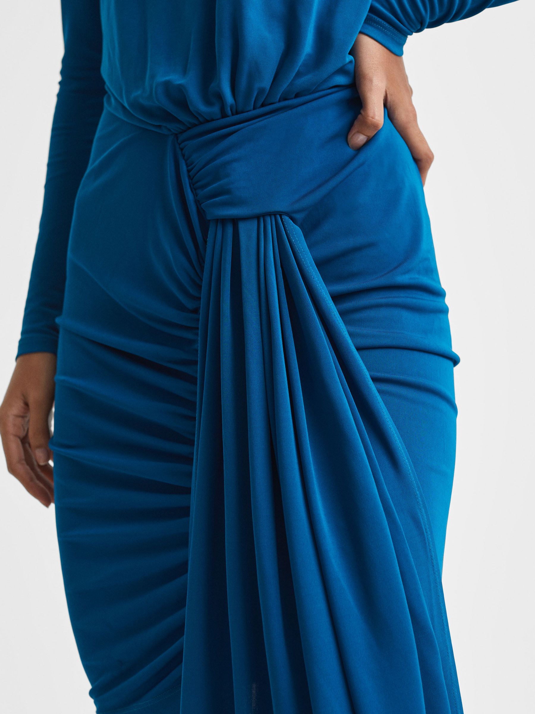 Embellished Chain Bodycon Mini Dress in Teal - Image 3 of 6