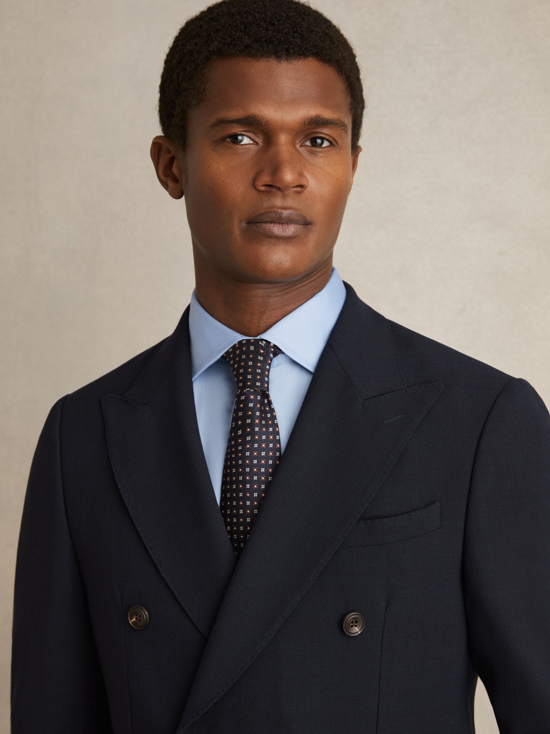 Cotton Sateen Shirt in Blue Stripe - Image 4 of 8