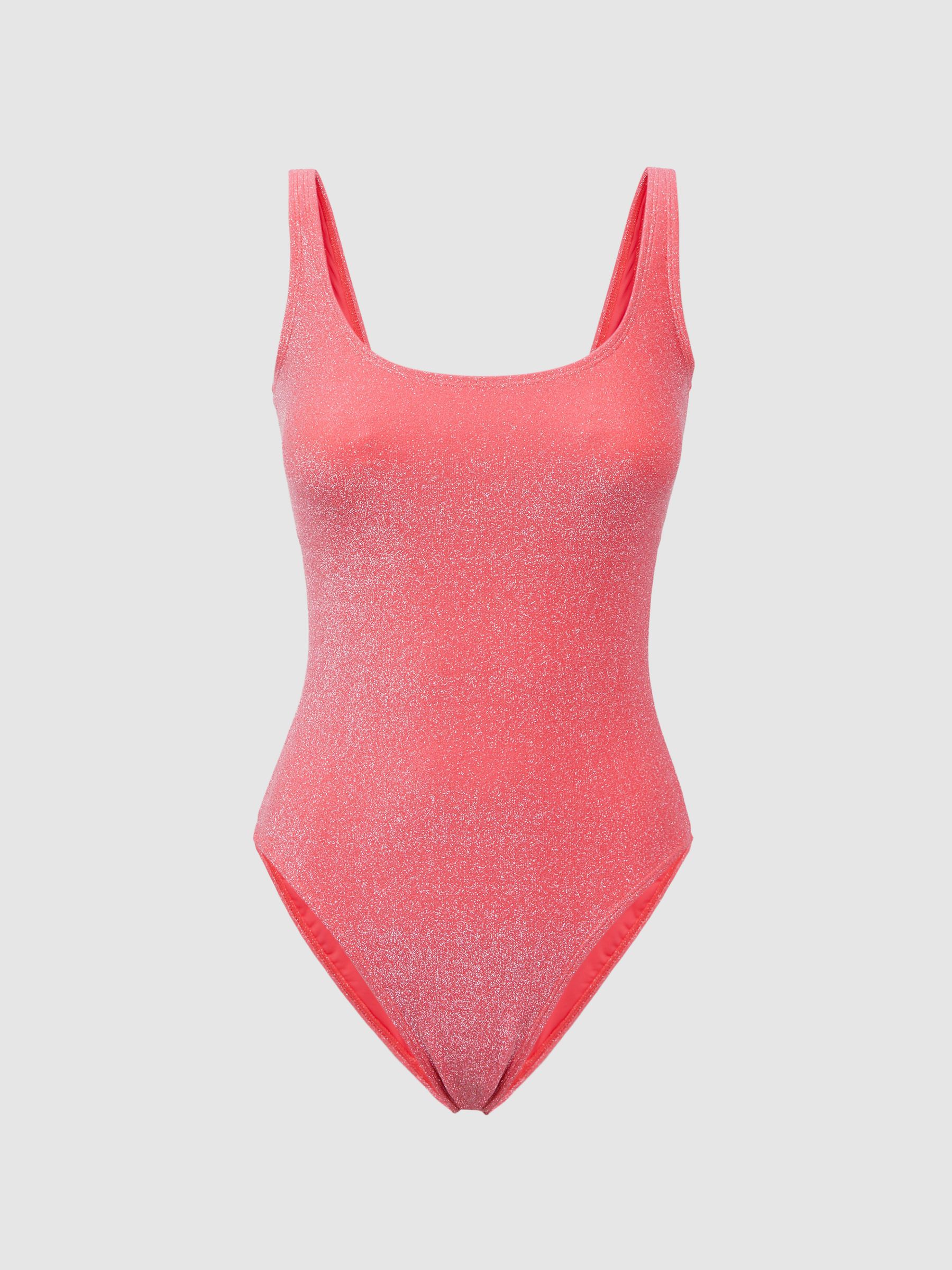 Good American Sparkle Swimsuit in Bright Coral - Image 2 of 4