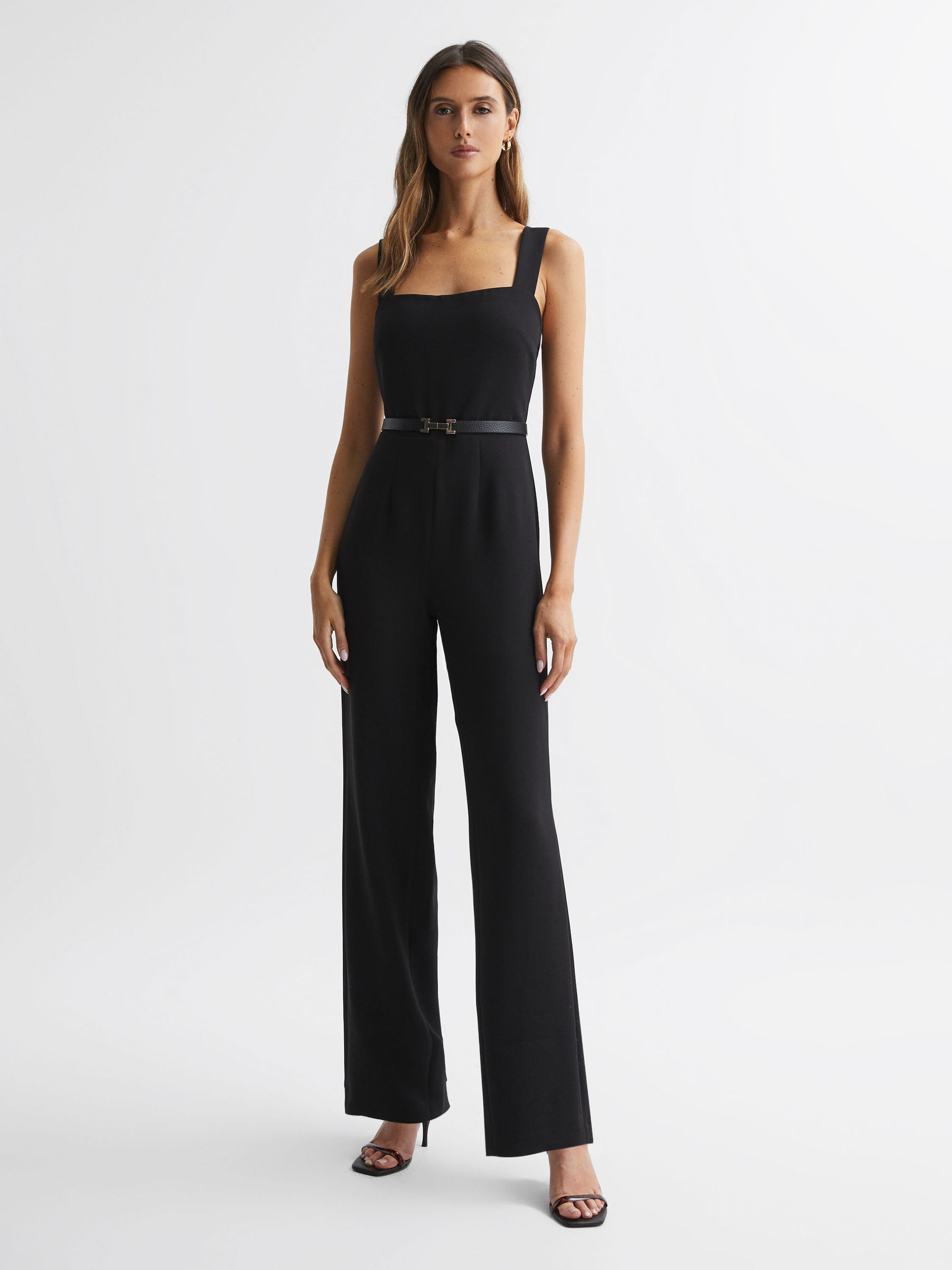 Good American Tailored Jumpsuit in Black - Image 1 of 4