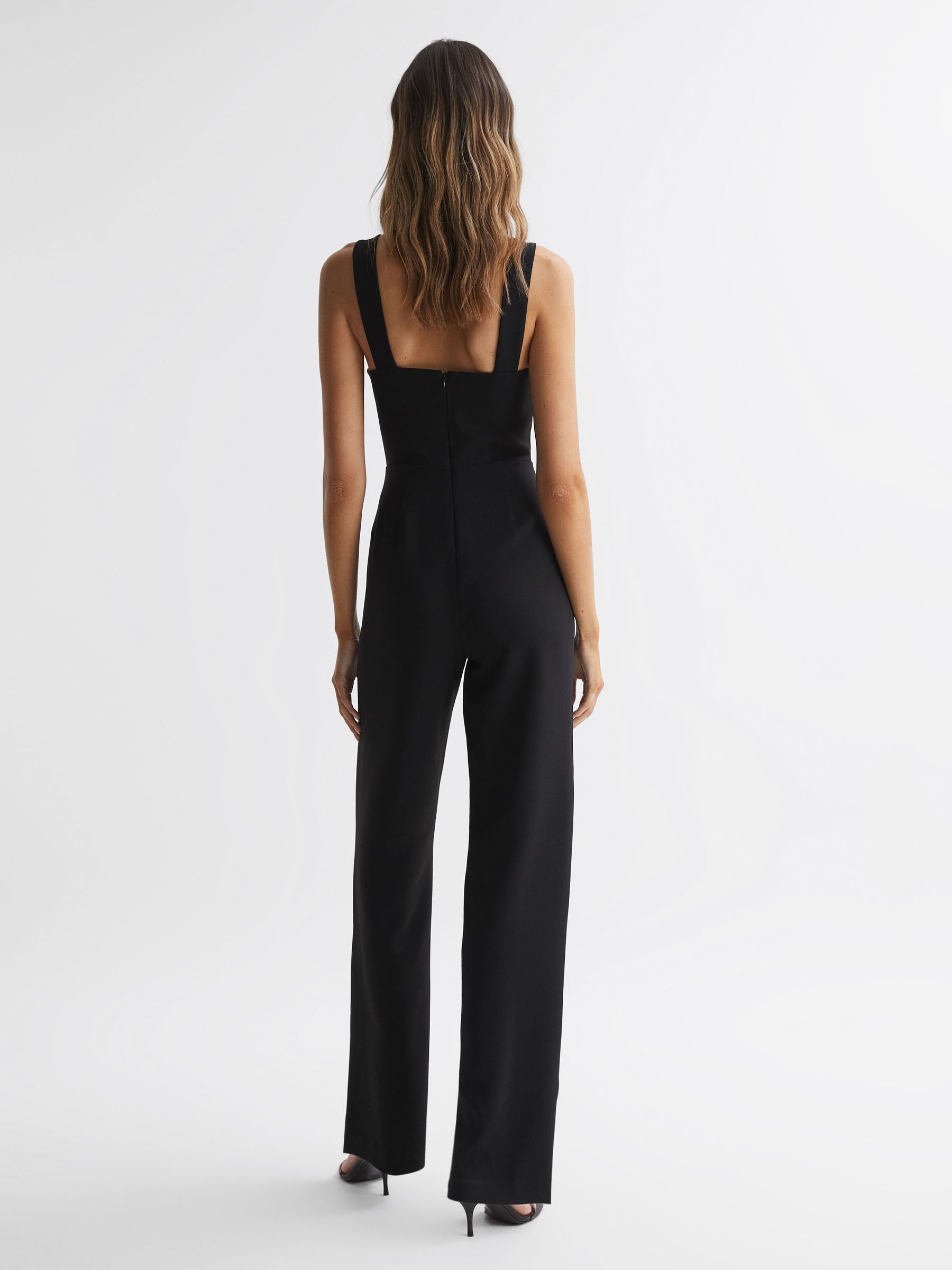 Reiss Good American Tailored Jumpsuit in Black - REISS