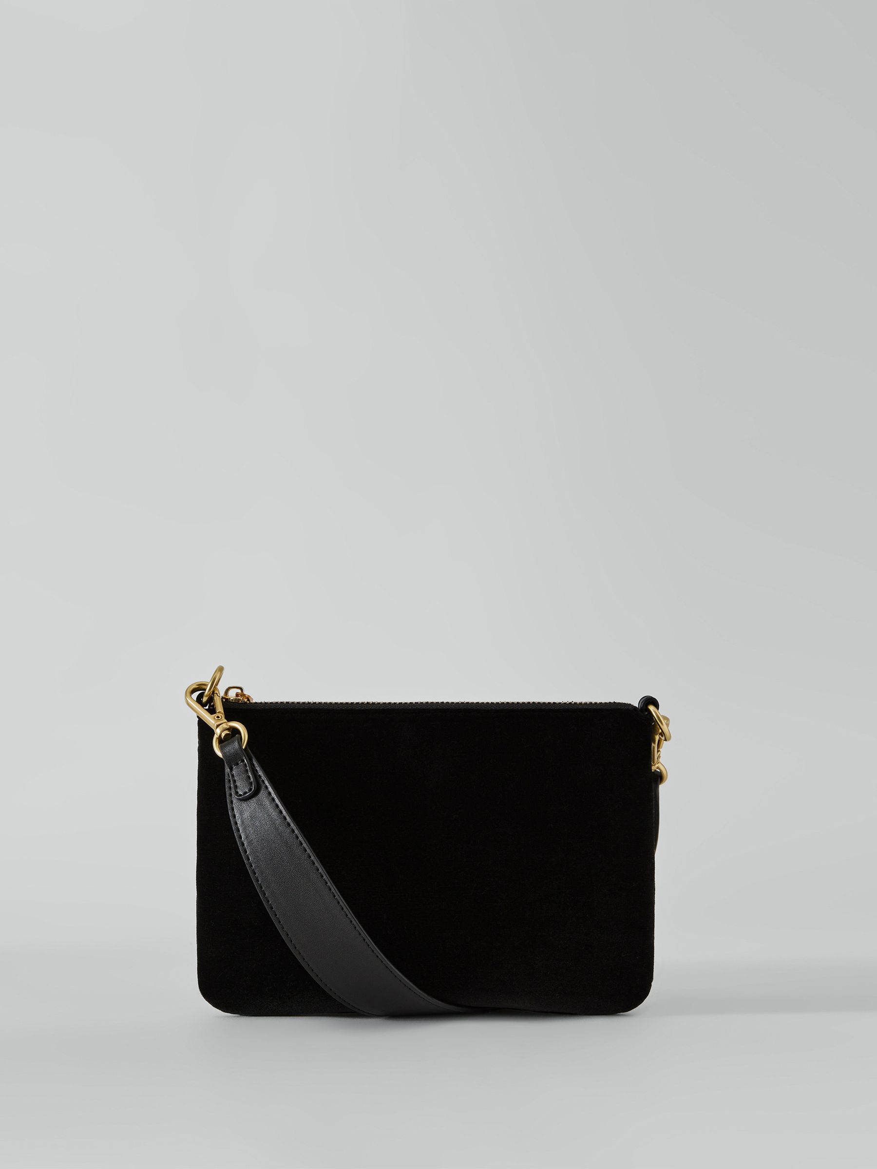 Velvet Handbag in Black - Image 1 of 6
