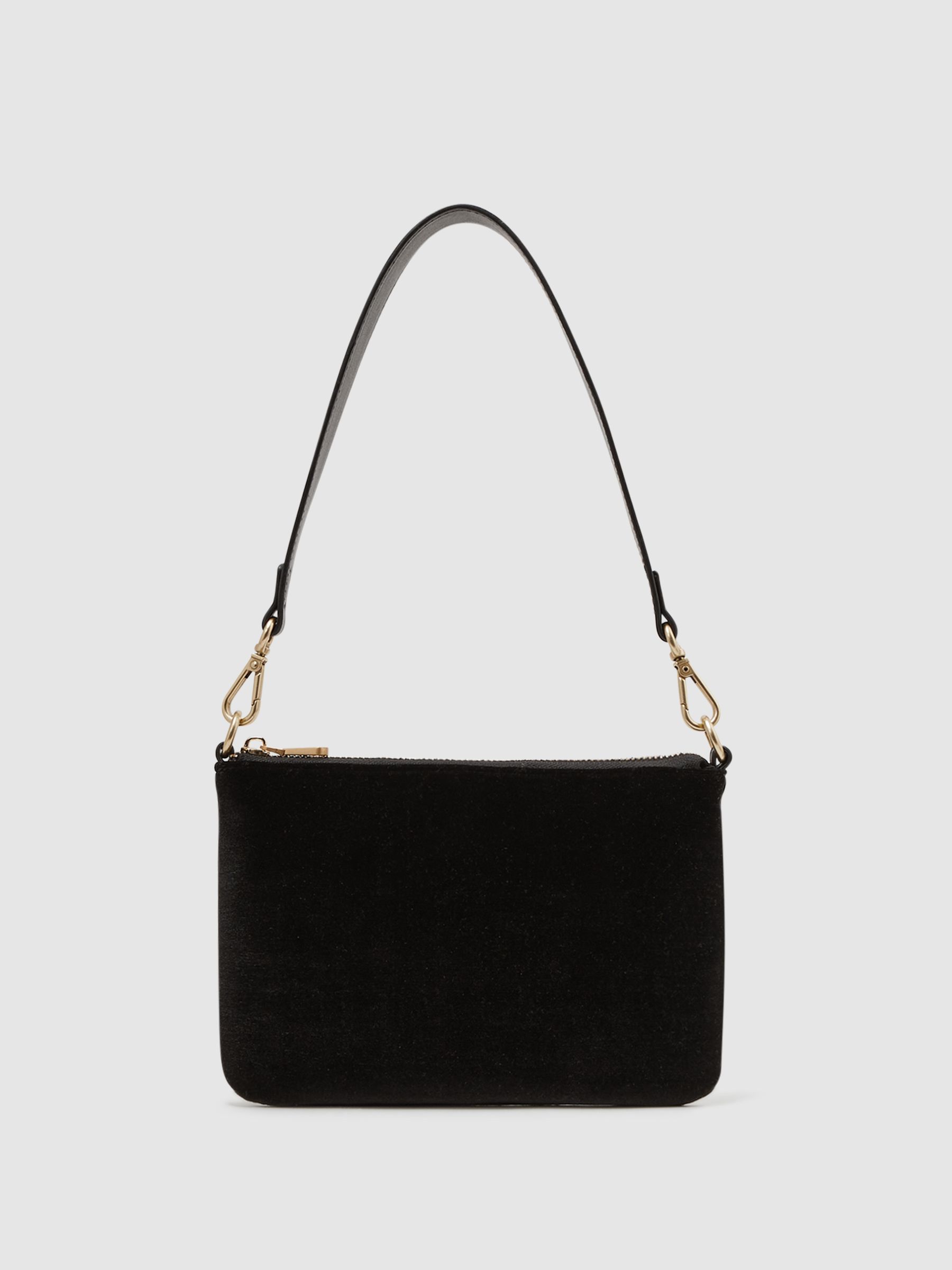 Velvet Handbag in Black - Image 4 of 6