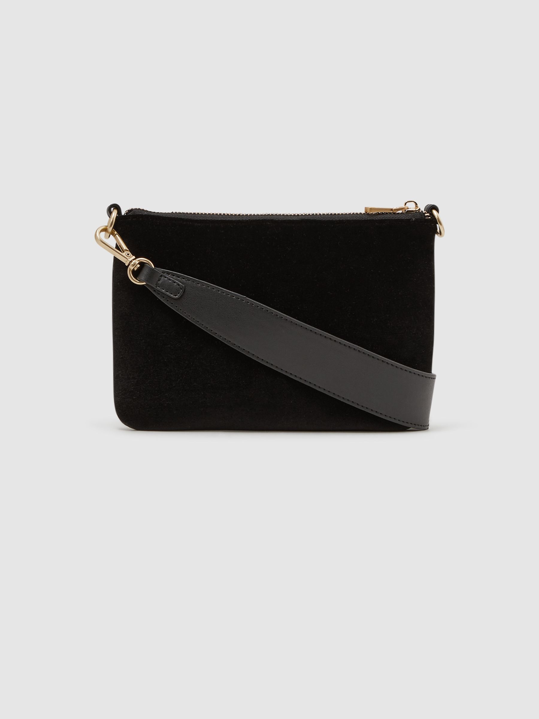 Velvet Handbag in Black - Image 6 of 6