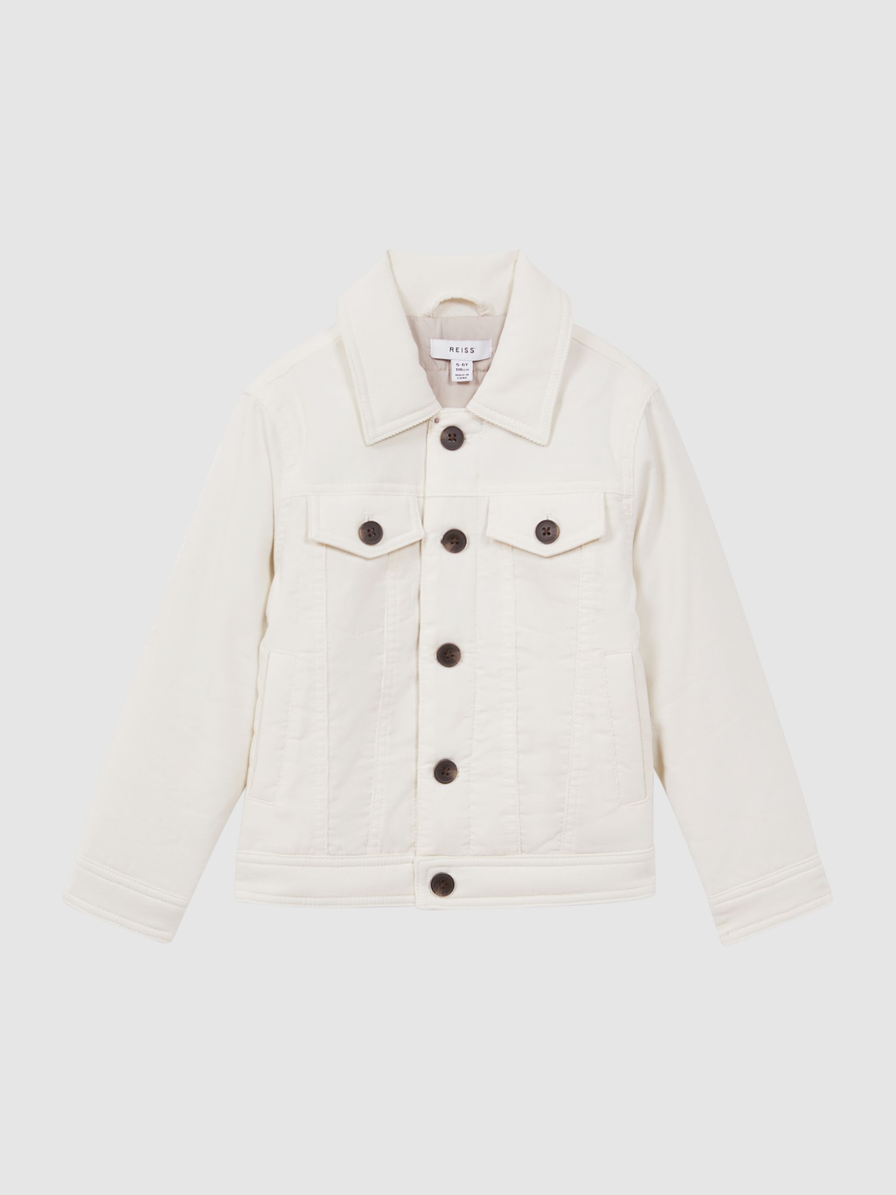 9-14 yrs Cord Button Through Jacket in Ecru - Image 2 of 5