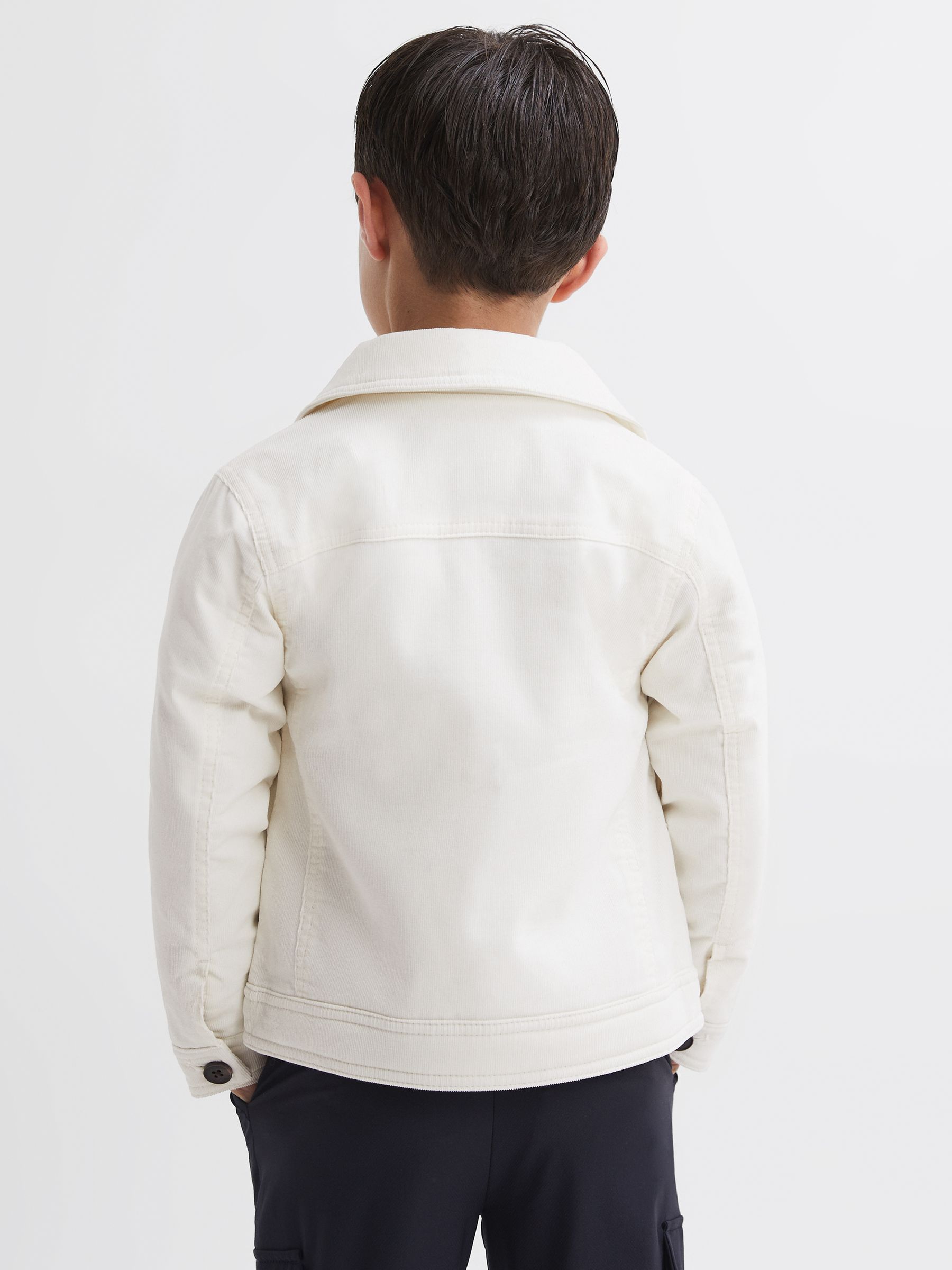 9-14 yrs Cord Button Through Jacket in Ecru - Image 4 of 5