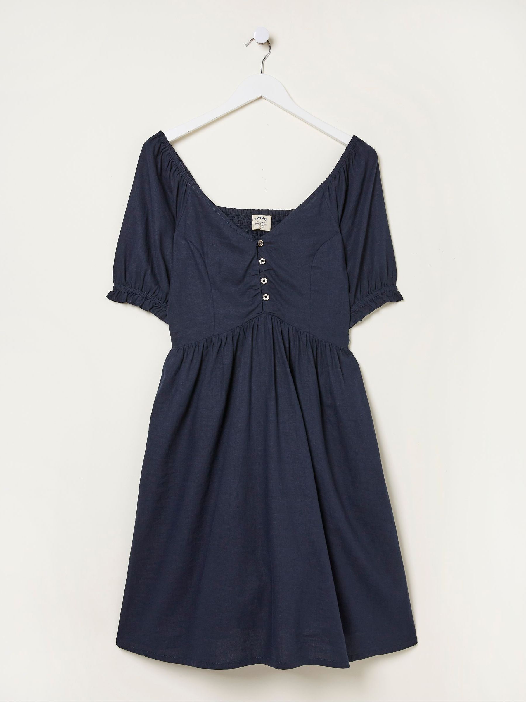 Blue Aideen Linen Dress - Image 4 of 4