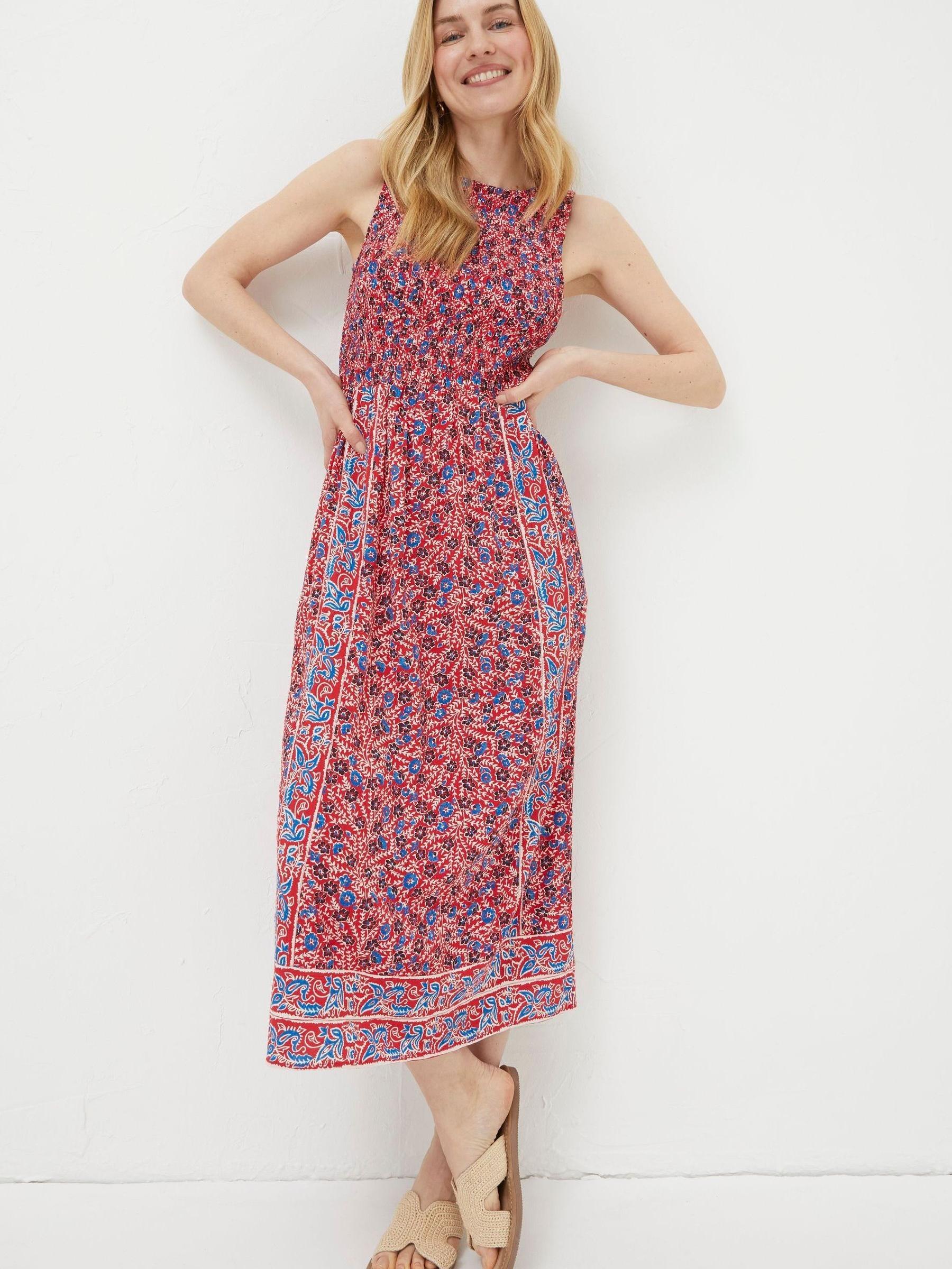 Red Anna Meadow Midi Dress - Image 1 of 1 Red Anna Meadow Midi Dress - Image 1 of 1
