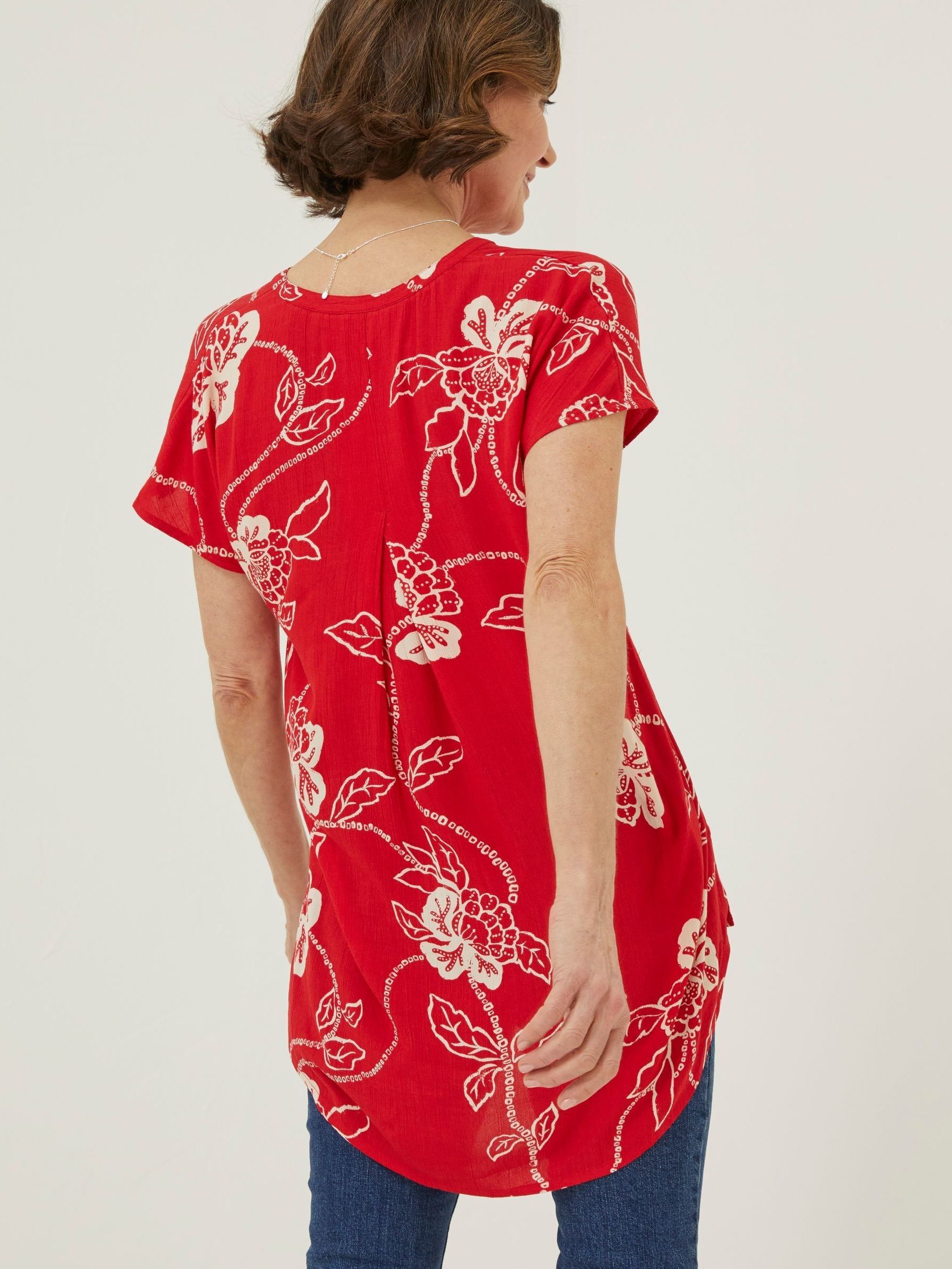 Red Piper Batik Blouse - Image 2 of 4