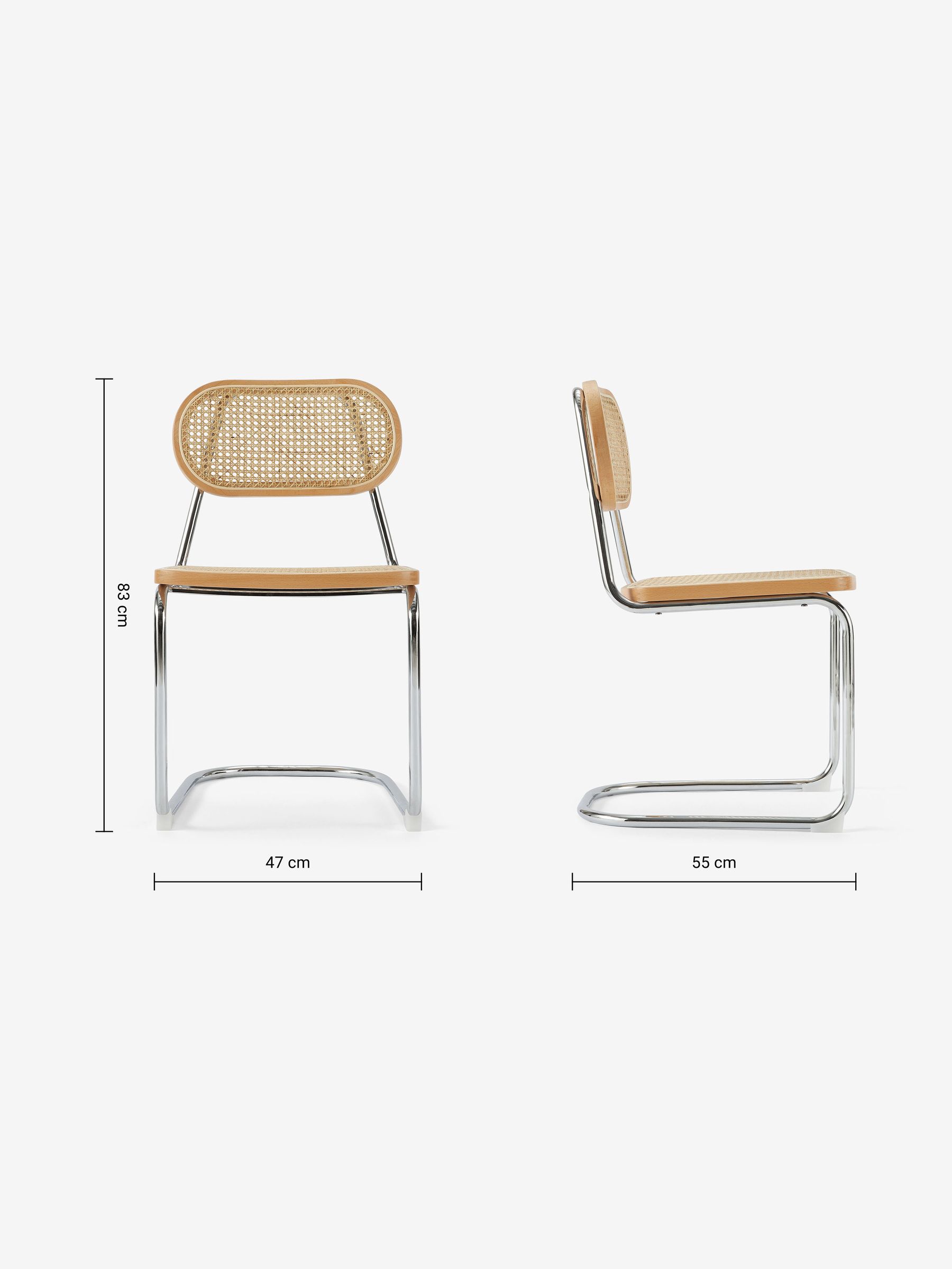 Leora Dining Chair in Chrome - Image 3 of 3
