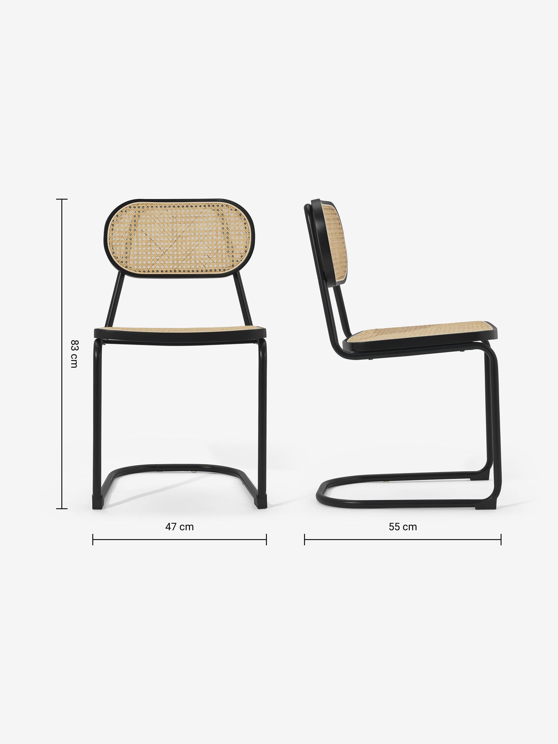 Leora Dining Chair in Black - Image 3 of 3