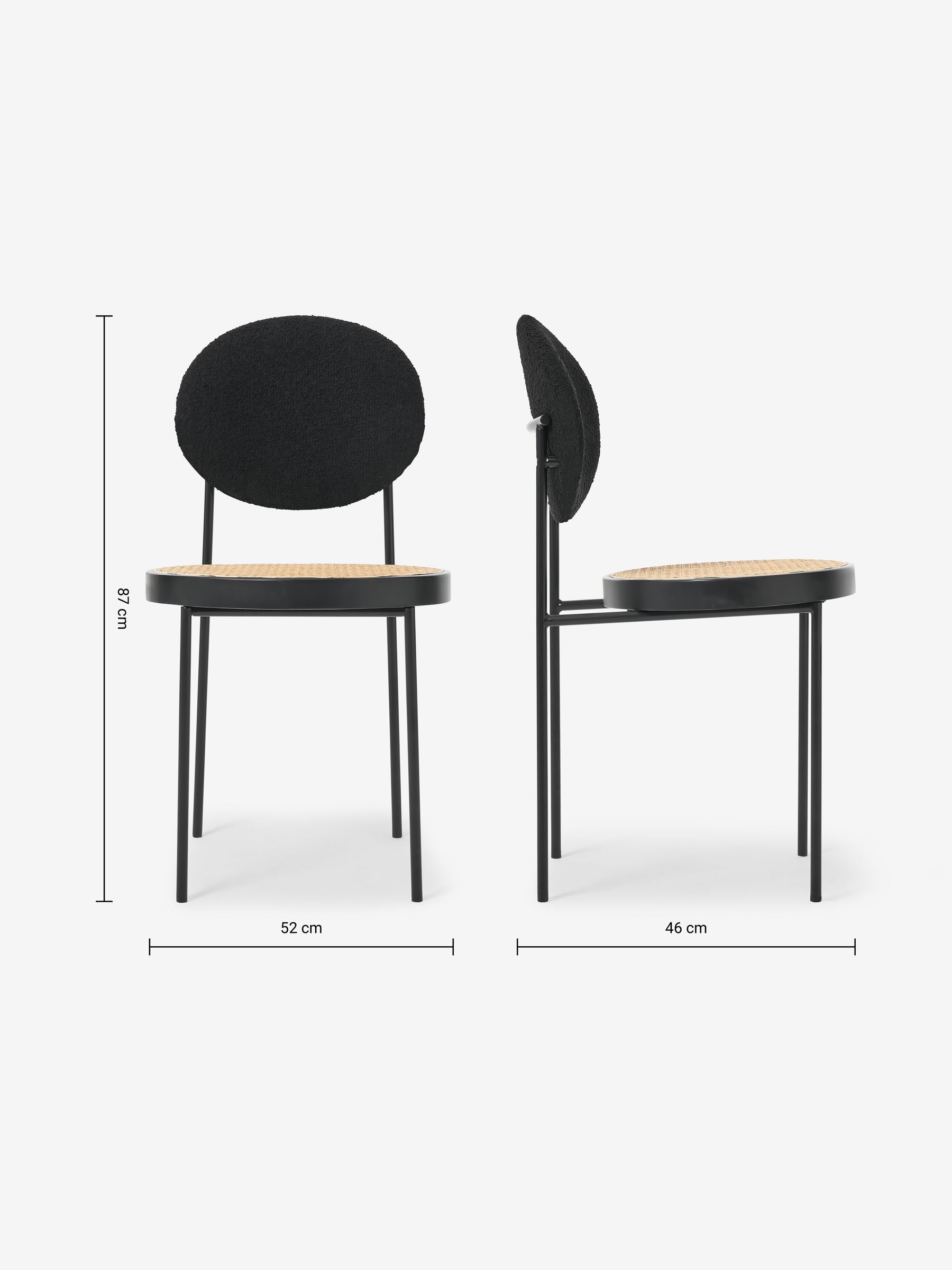 Rumana Dining Chair in Black - Image 3 of 3
