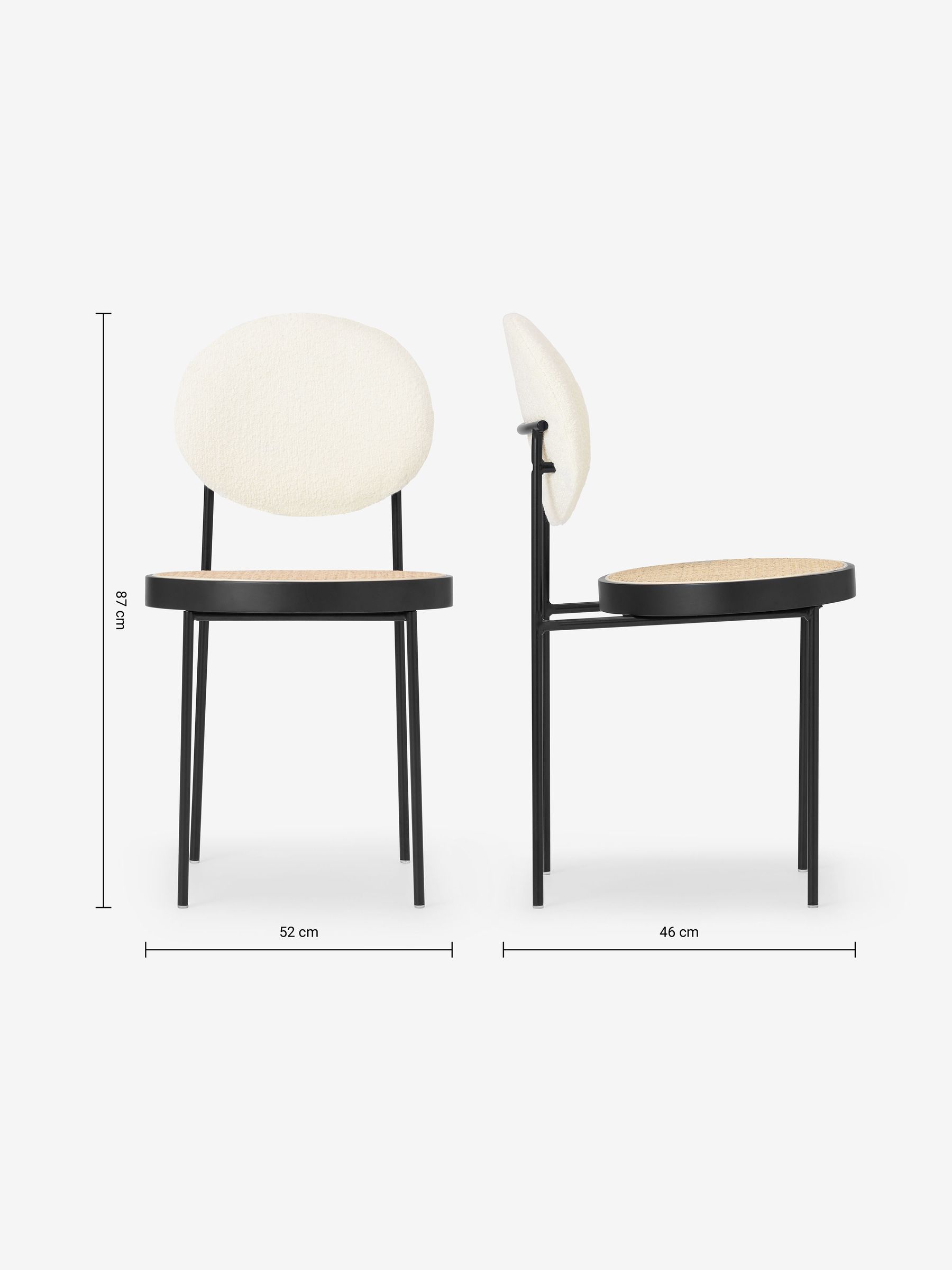 Rumana Dining Chair in White - Image 3 of 3