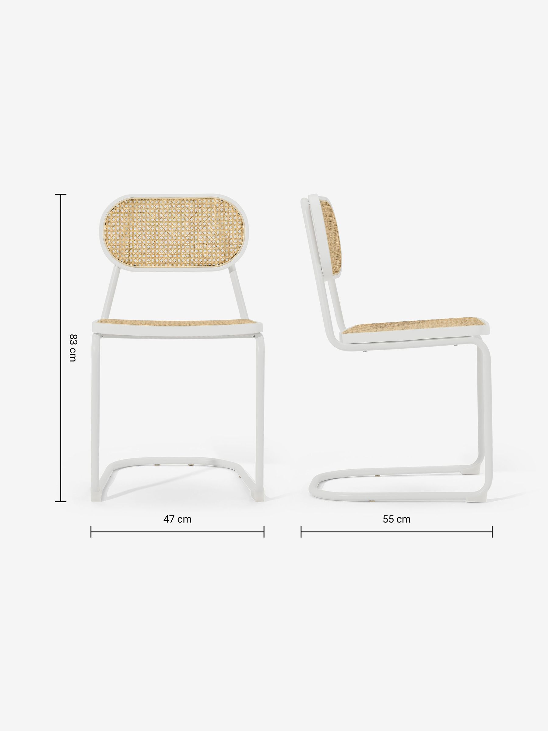 Leora Dining Chair in Ivory - Image 3 of 3