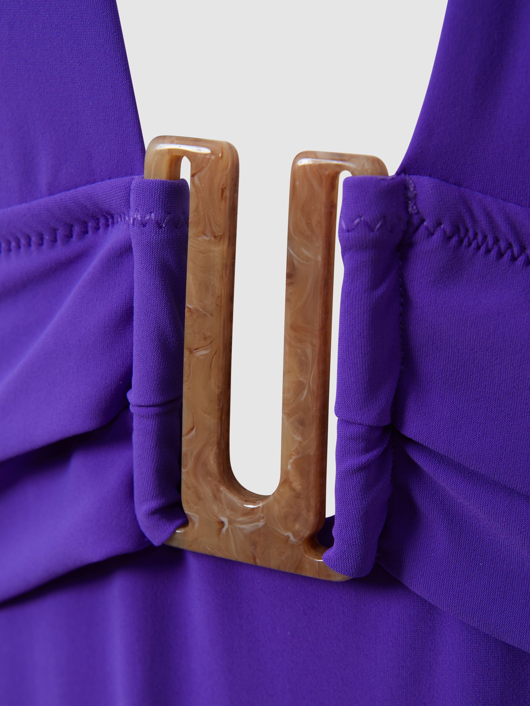 Plunge Neck Swimsuit in Purple - Image 5 of 5