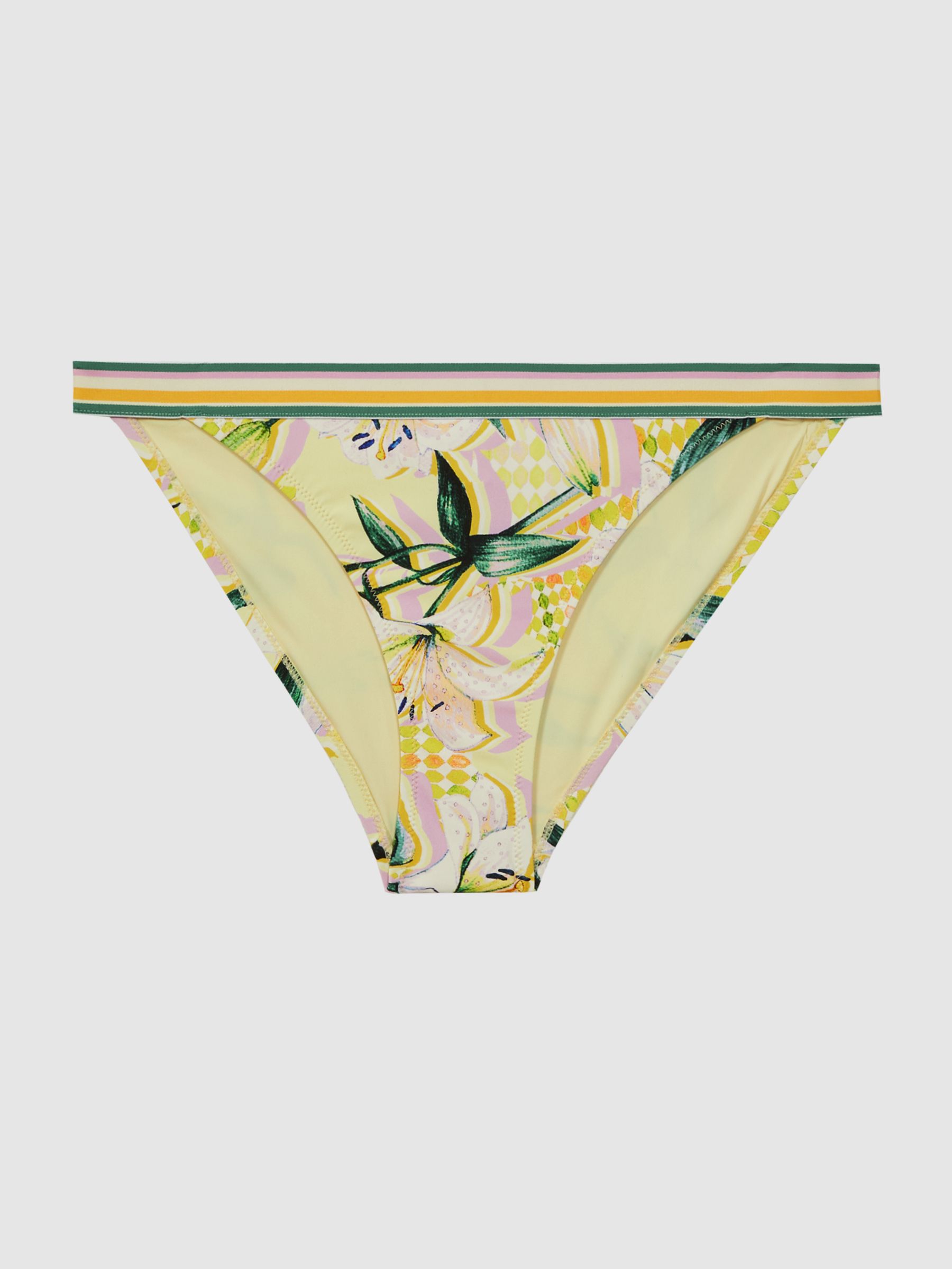 Floral Print Bikini Bottoms in Yellow Print - Image 2 of 5