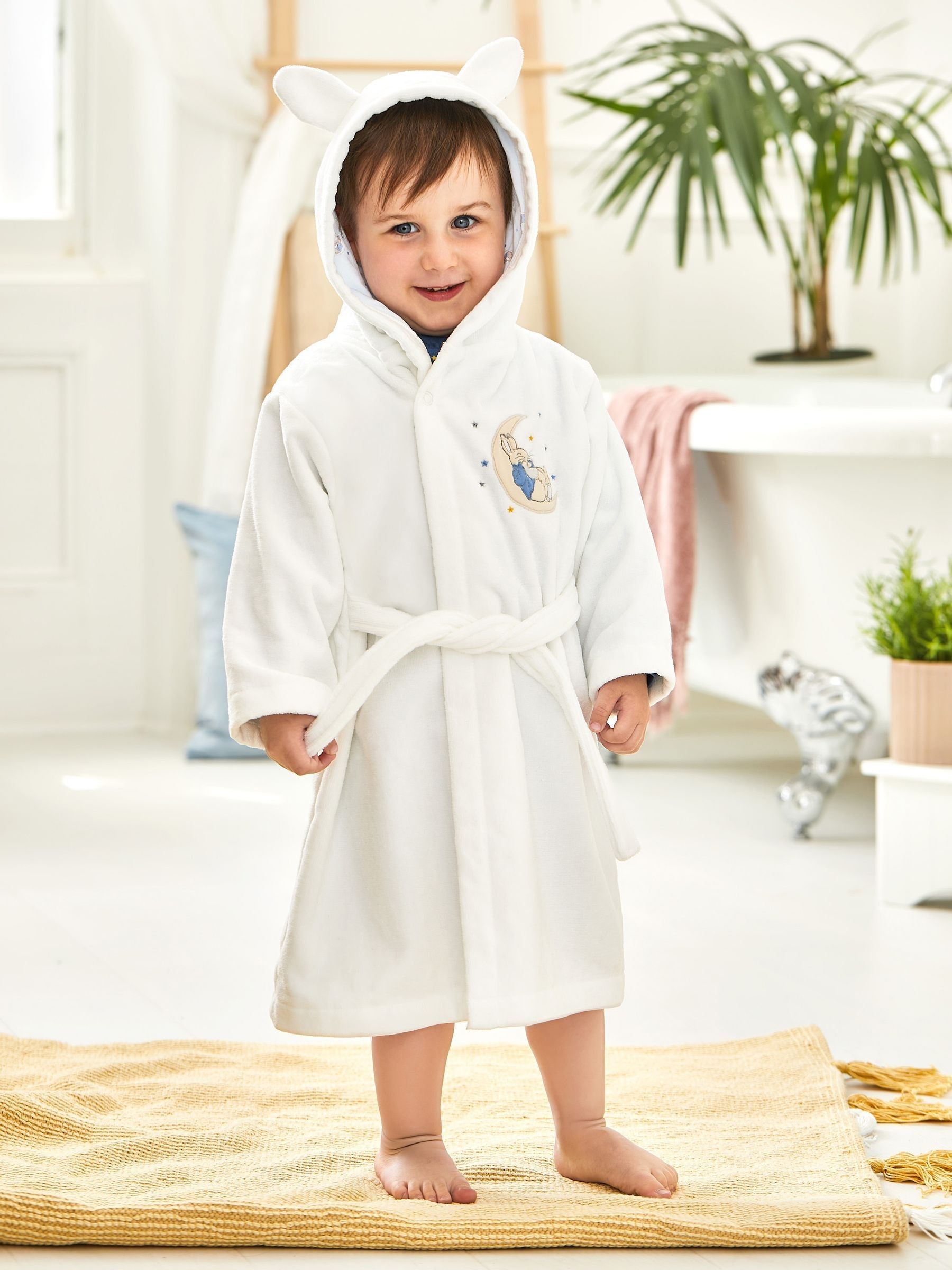 White Peter Rabbit Cotton Dressing Gown - Image 2 of 5