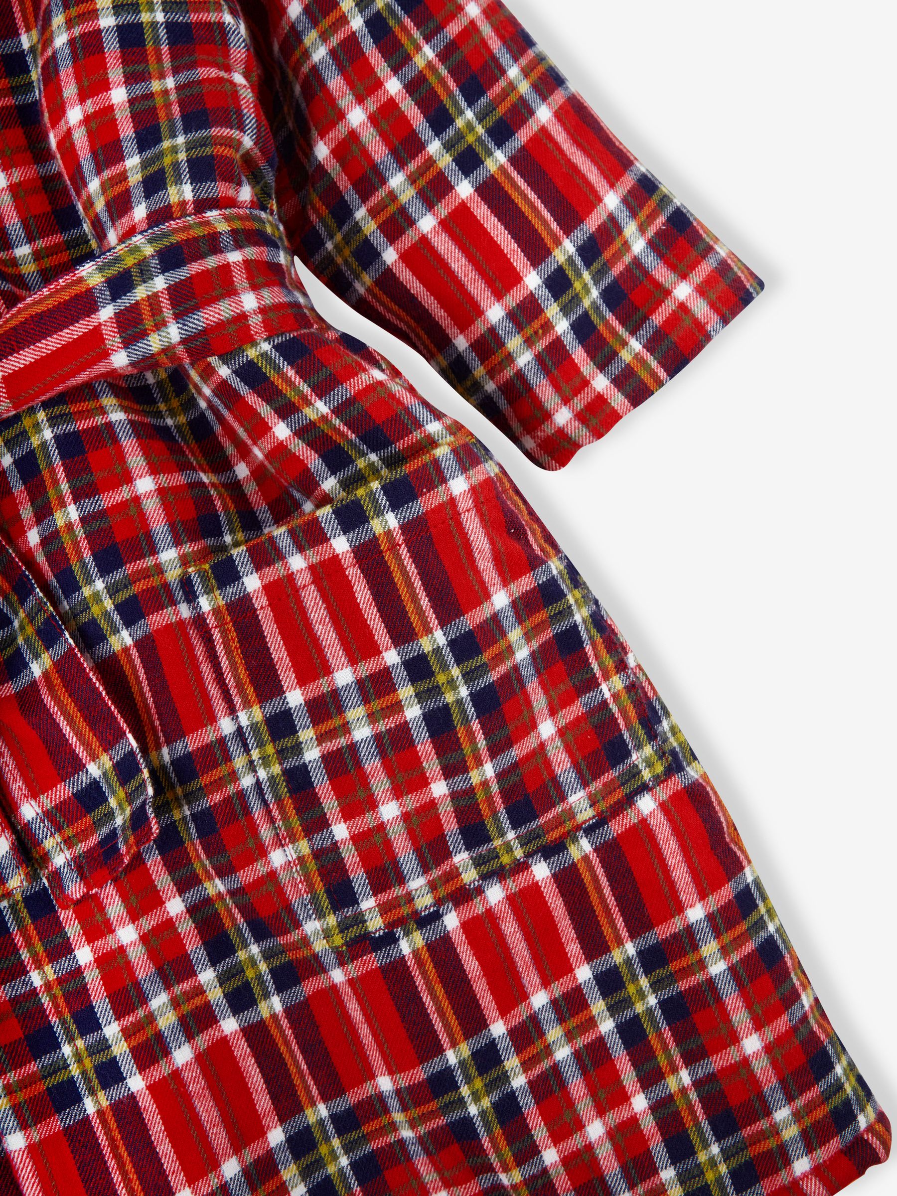 Red Kids' Cosy Tartan Dressing Gown - Image 4 of 4