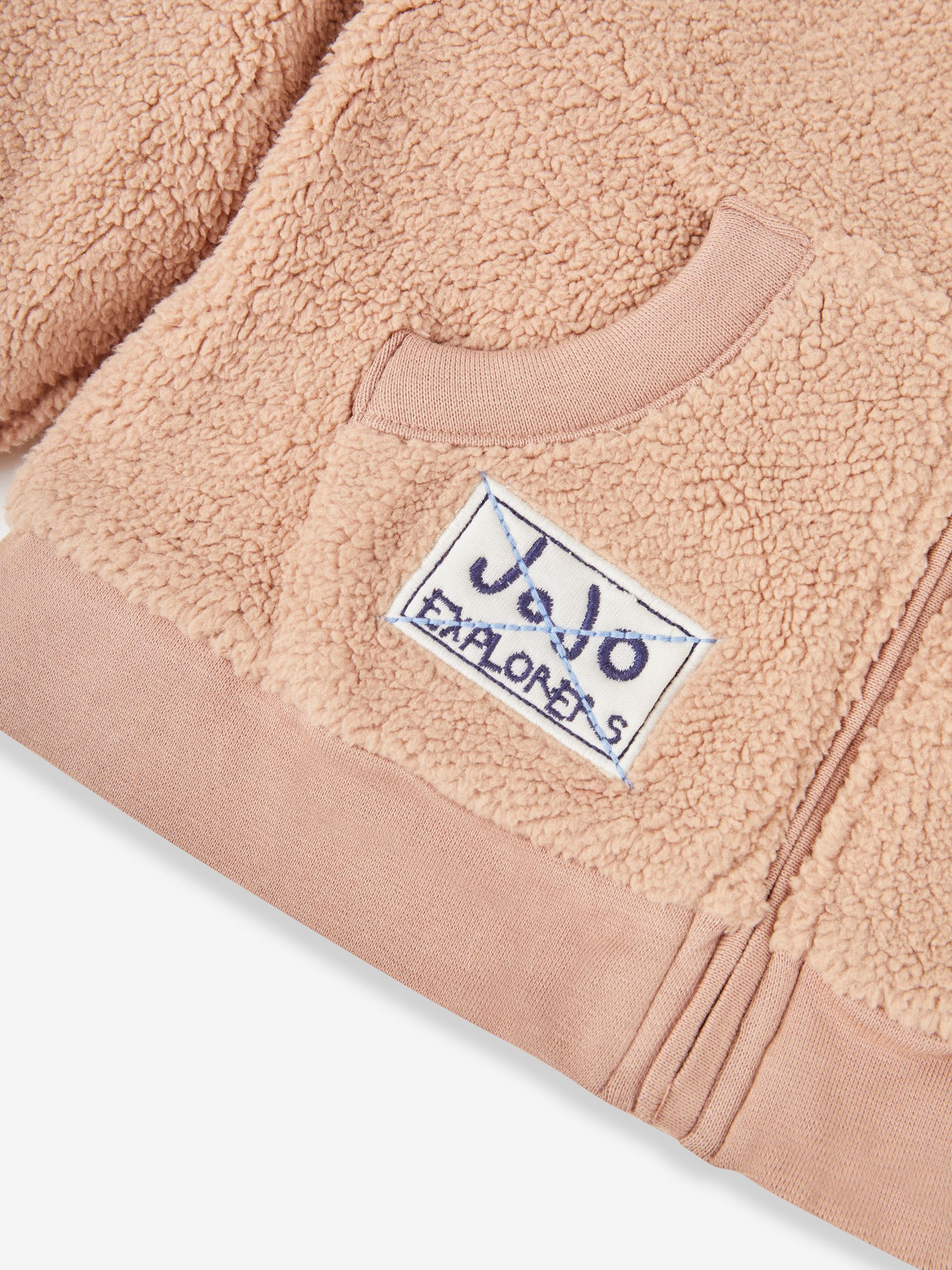 Mocha Brown Bear Boys' Appliqué Novelty Hoodie - Image 3 of 3
