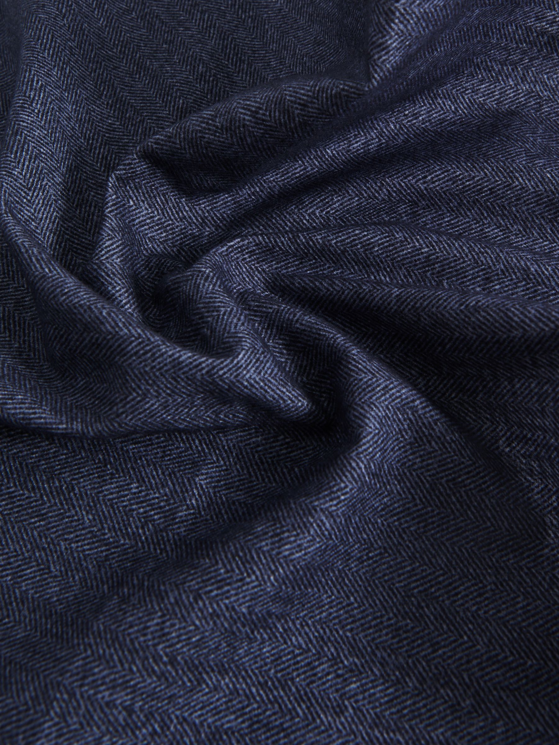 Cotton Reversible Pocket Square in Airforce Blue - Image 5 of 6
