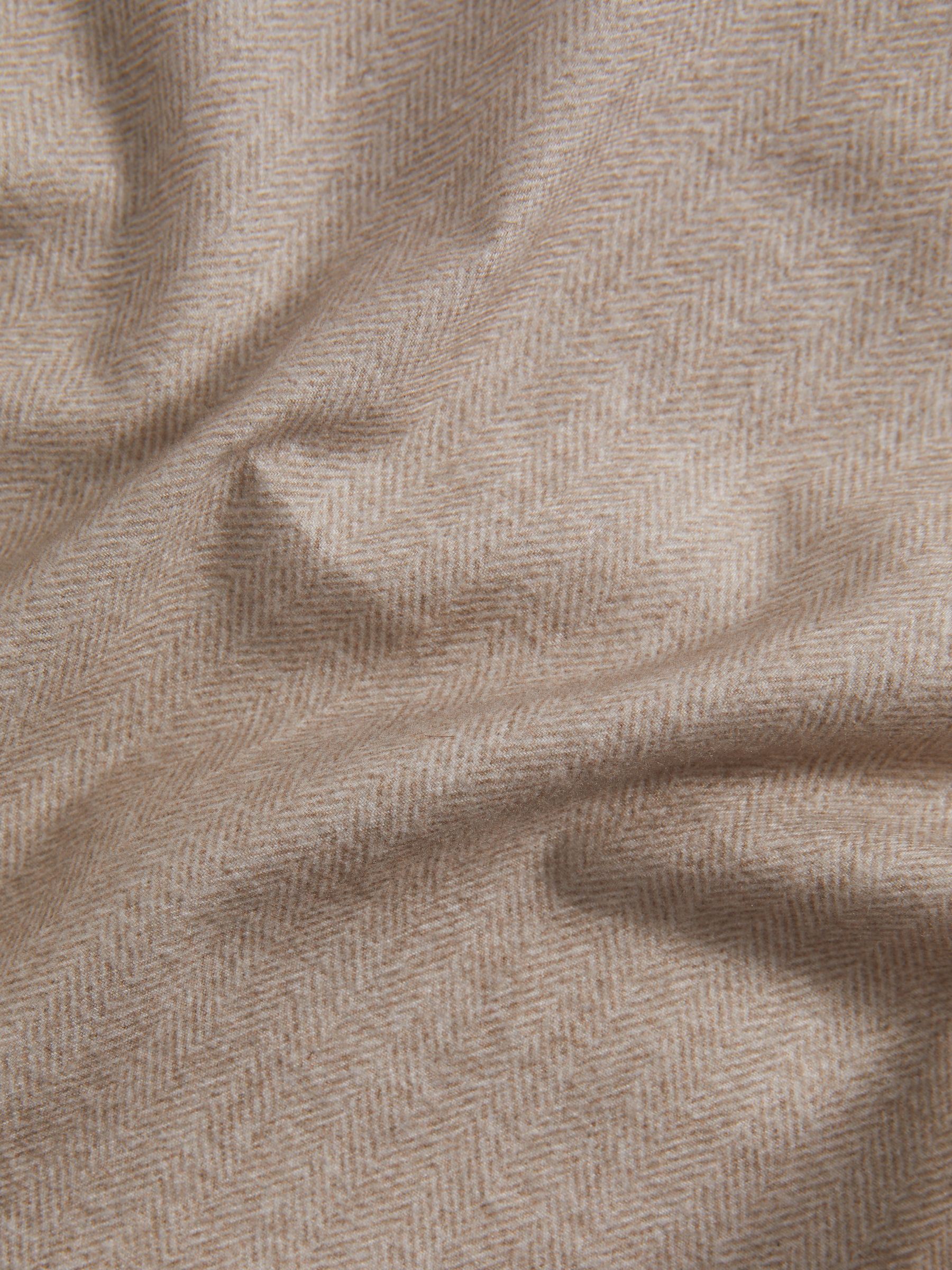 Cotton Reversible Pocket Square in Oatmeal Melange - Image 5 of 6