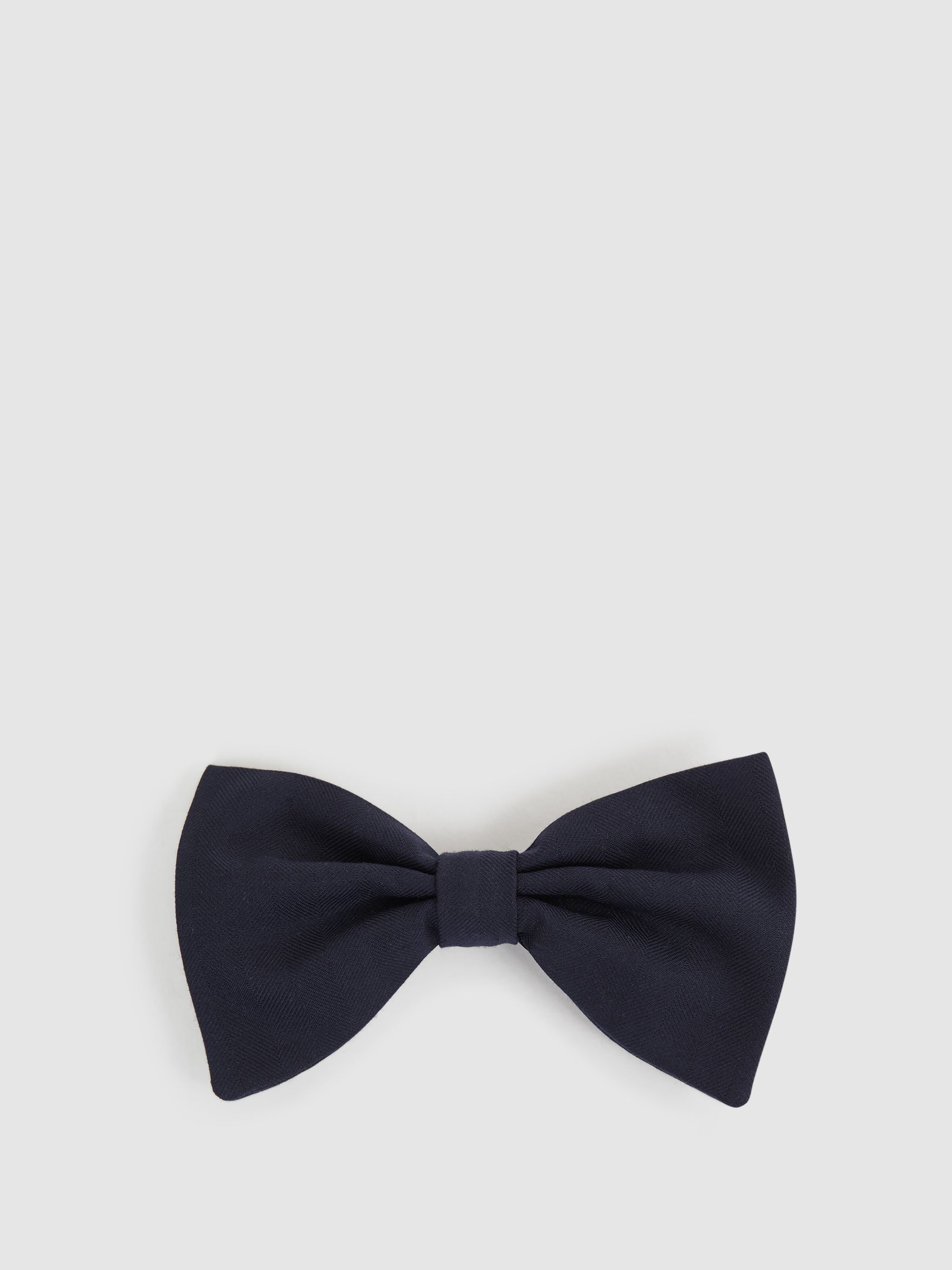 Herringbone Bow Tie in Navy - Image 1 of 4