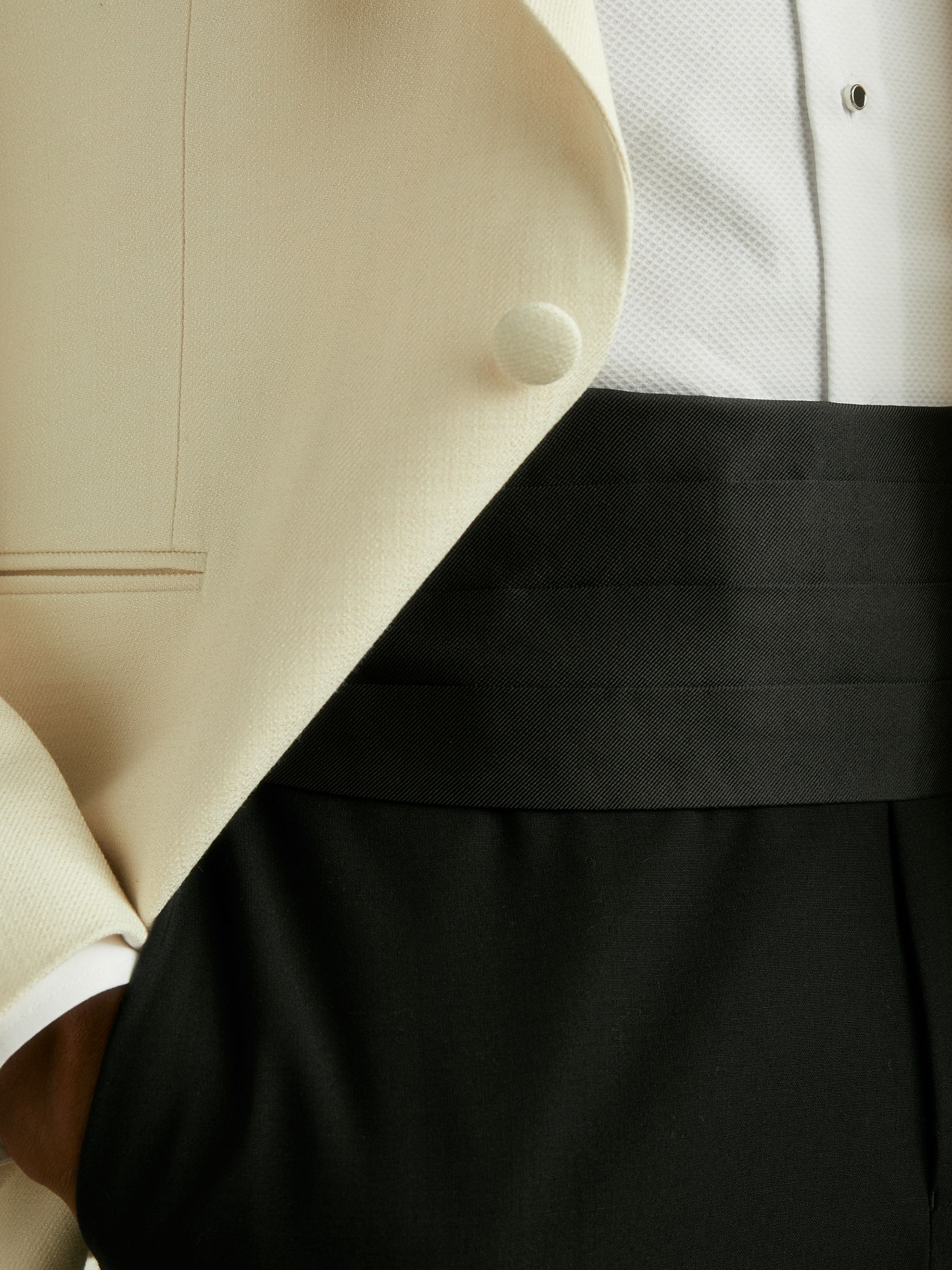 Silk Grosgrain Cummerbund in Black - image 4