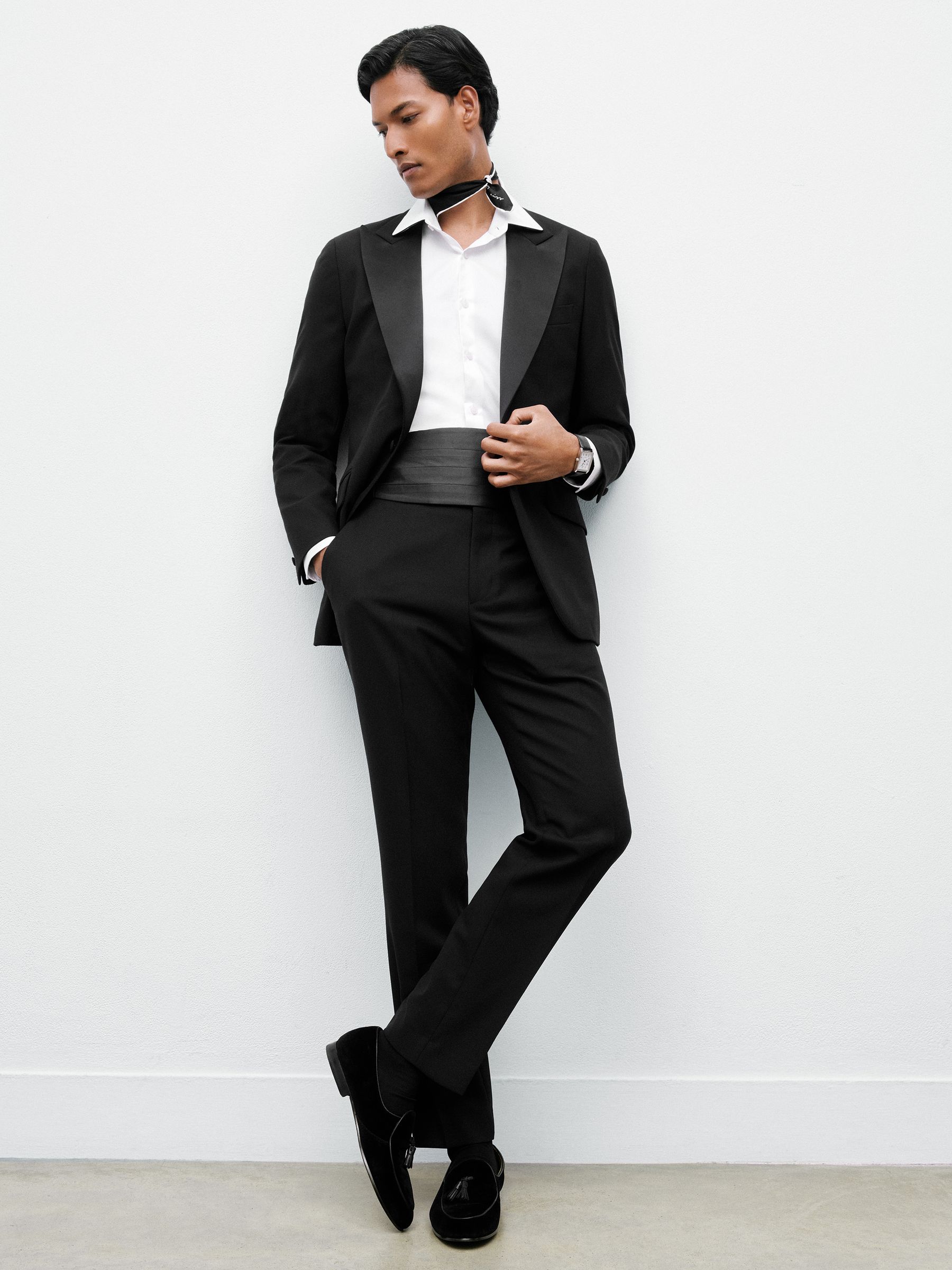 Silk Grosgrain Cummerbund in Black - image 3