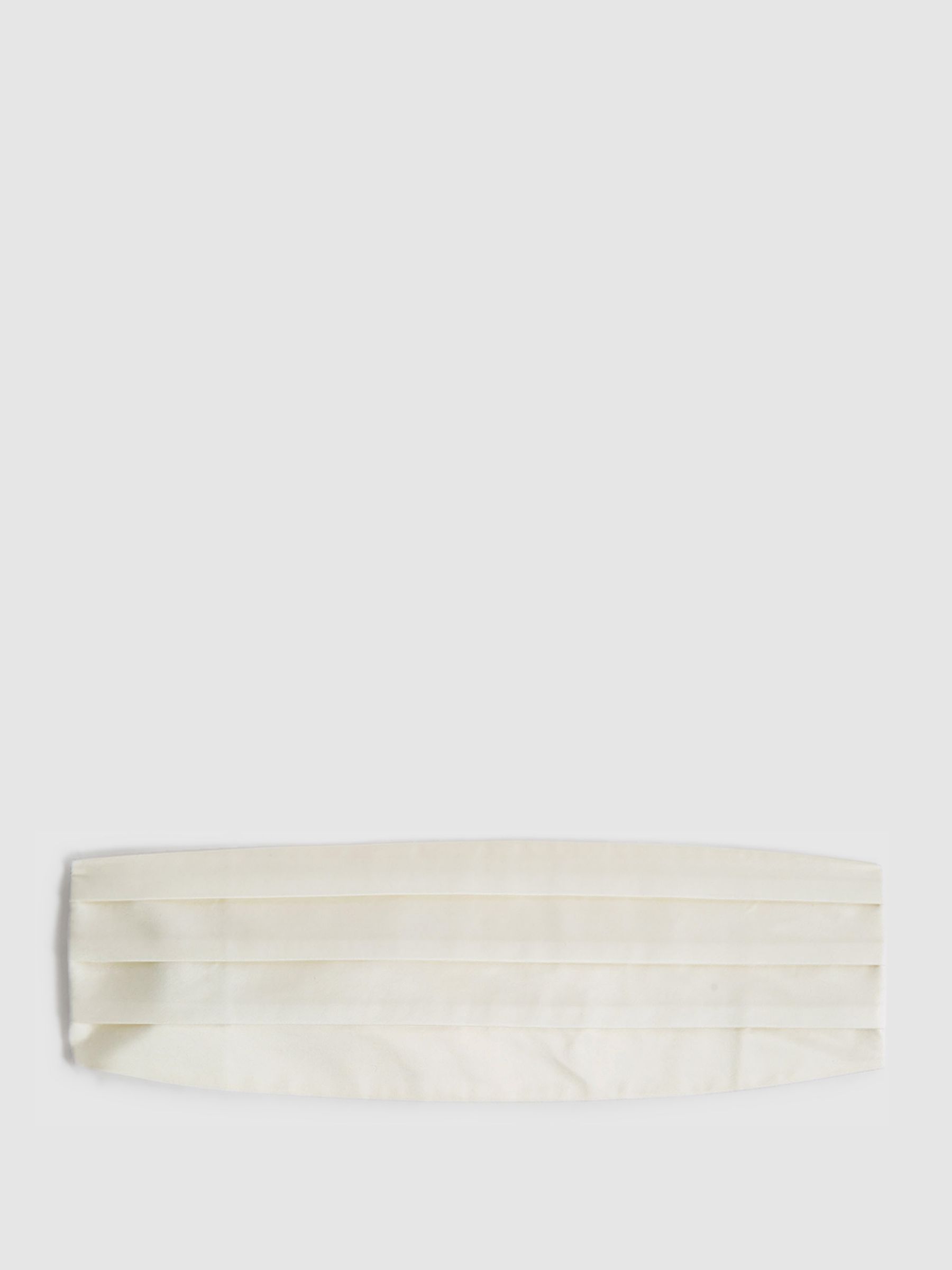 Silk Cummerbund in Ivory - Image 1 of 5