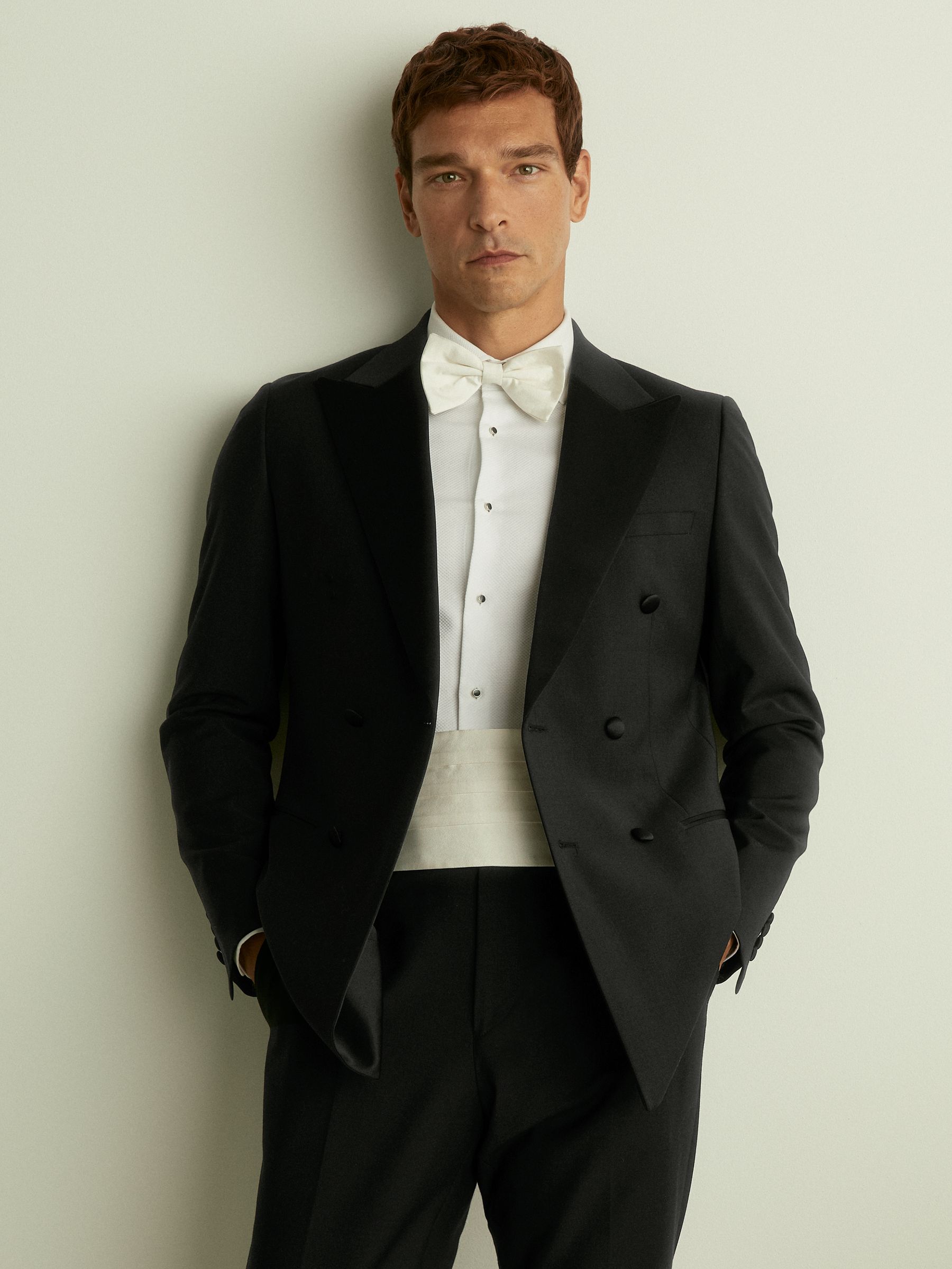 Silk Cummerbund in Ivory - Image 2 of 5