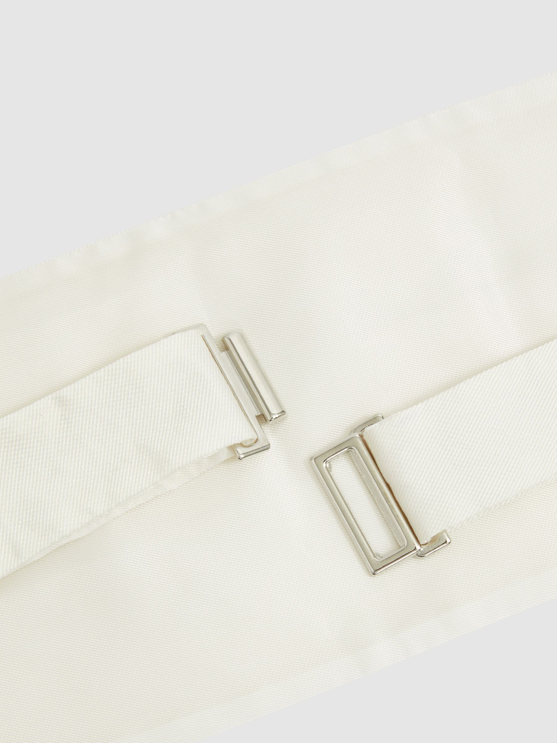 Silk Grosgrain Cummerbund in Ivory - image 2