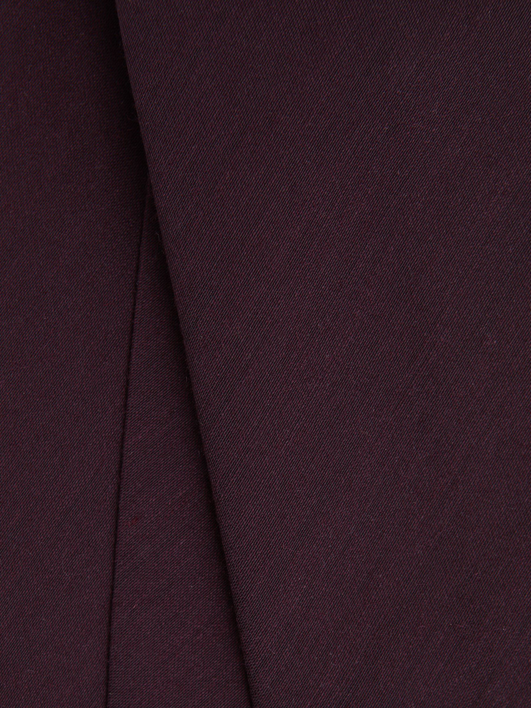 Twill Wool Tie in Dark Plum - Image 5 of 5