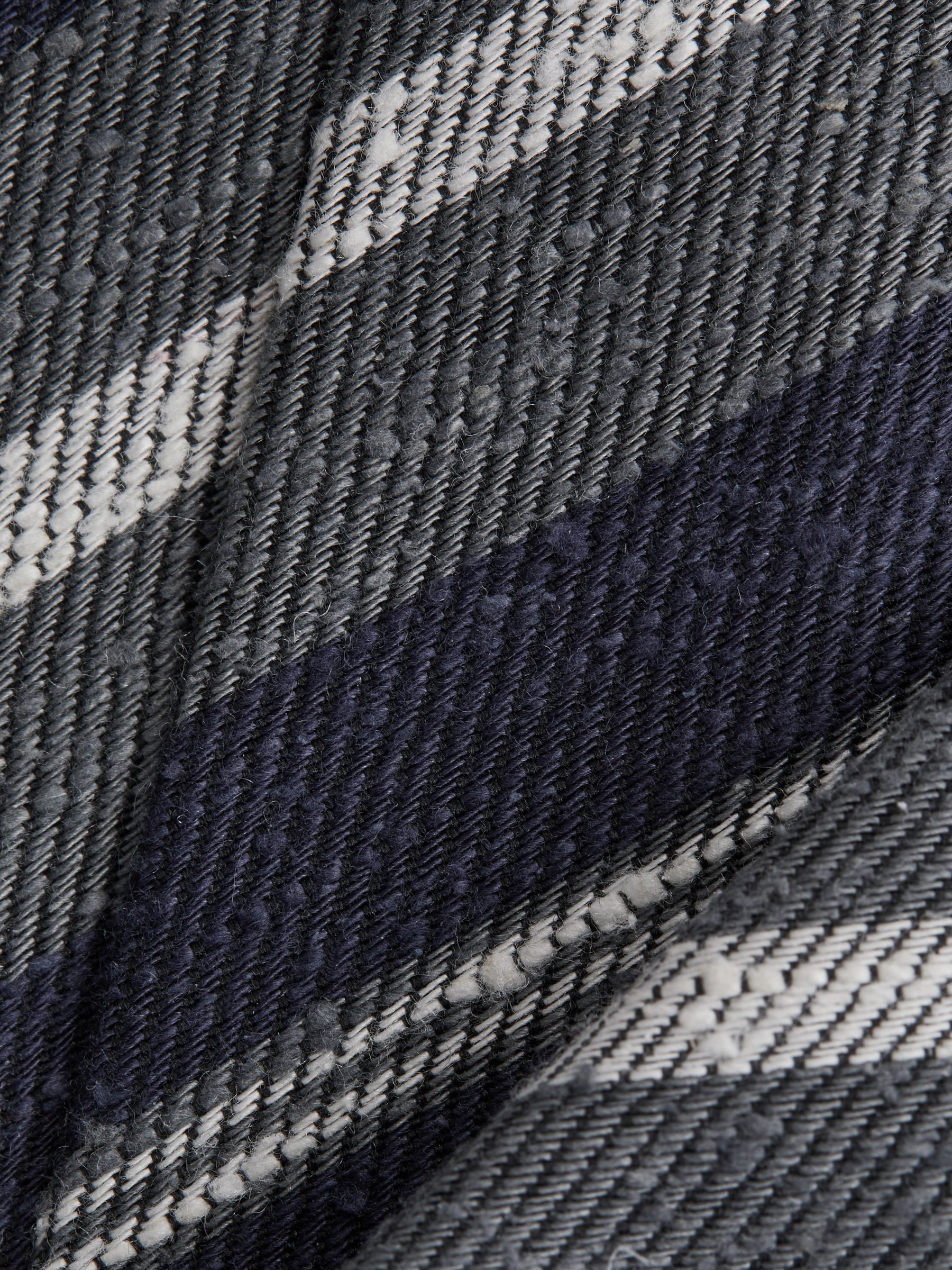 Silk Textured Stripe Tie in Navy - Image 5 of 5