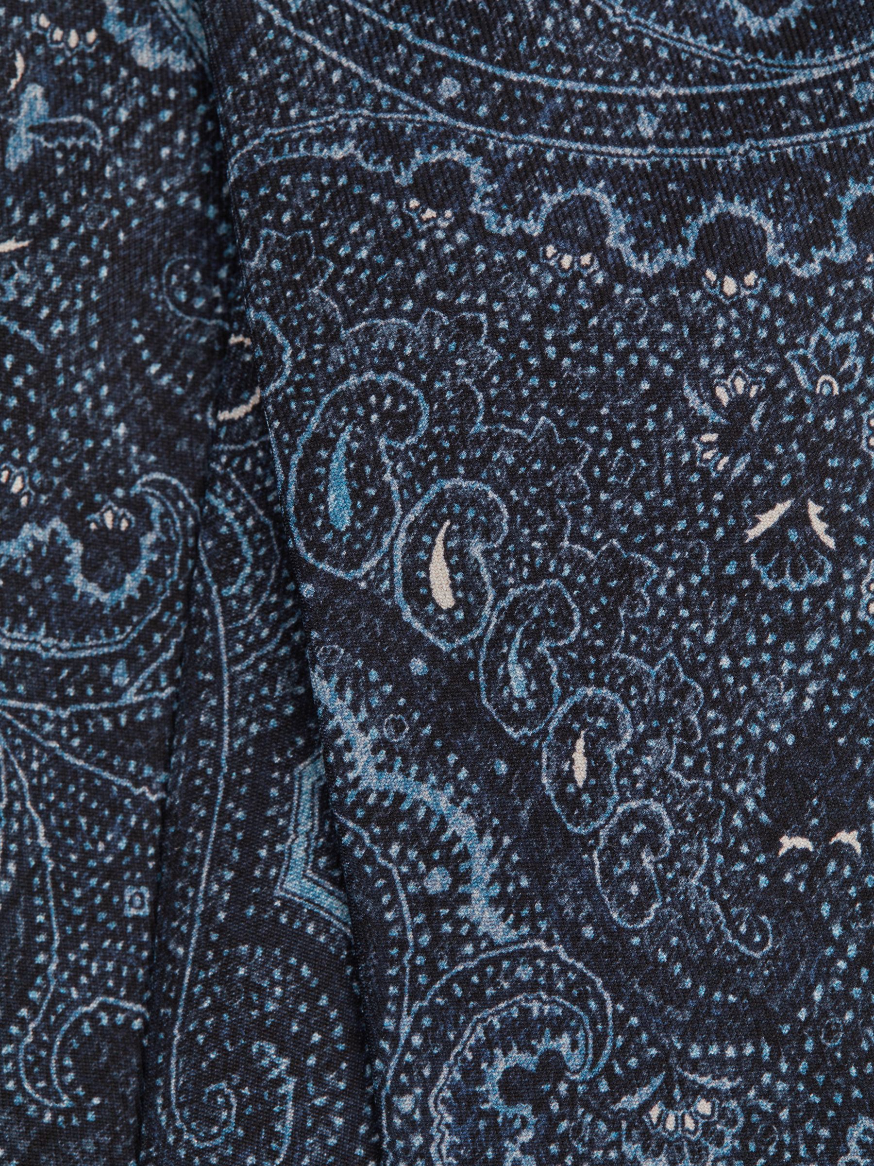 Silk Paisley Tie in Indigo - Image 5 of 5