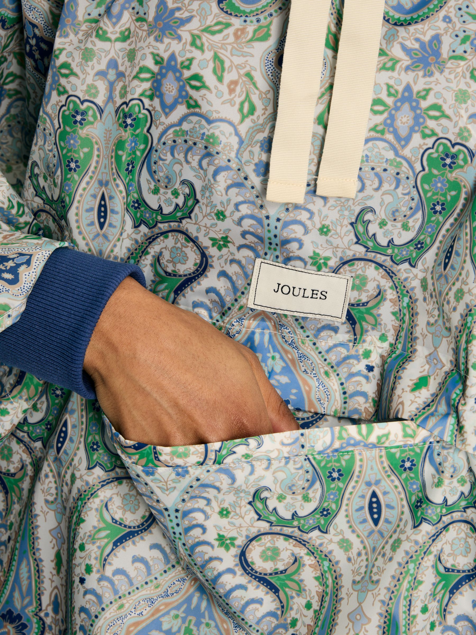 Elstow Blue Paisley Printed Poncho - Image 7 of 10