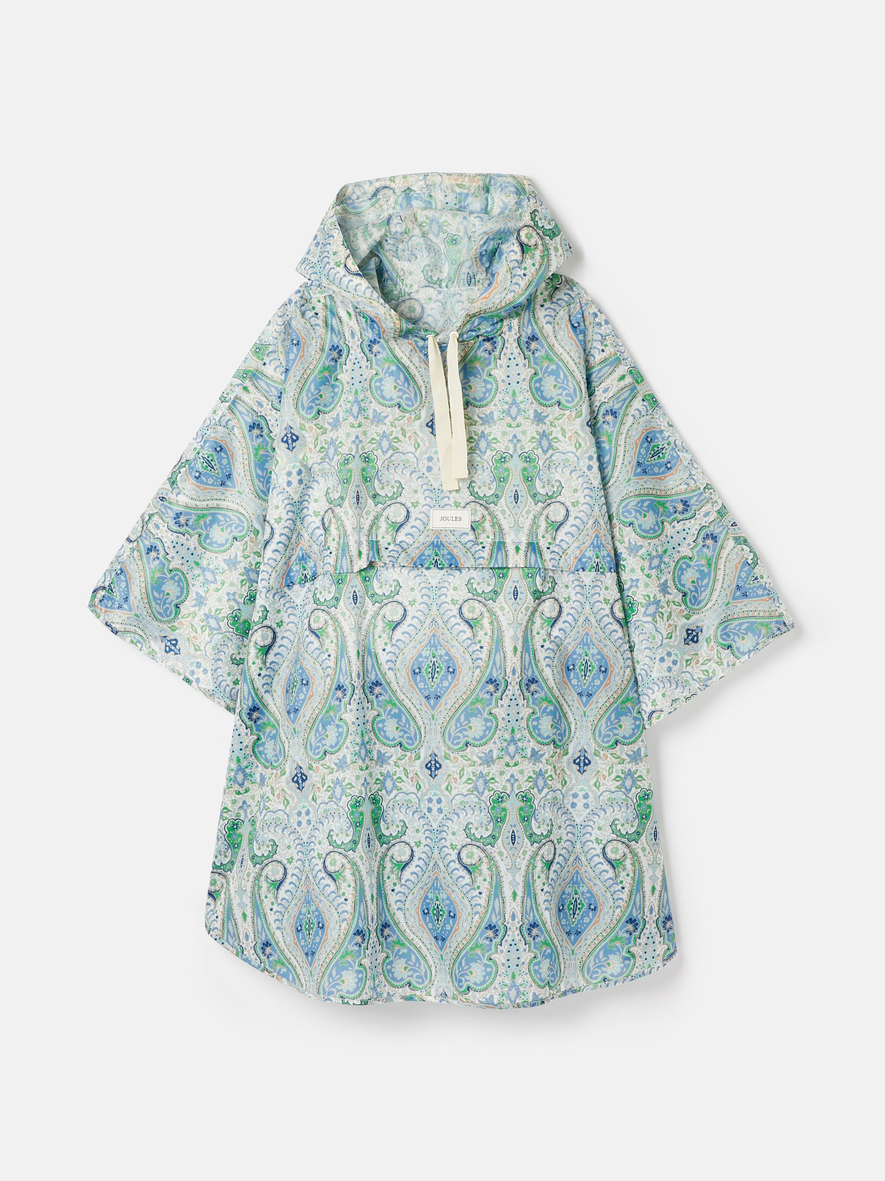 Elstow Blue Paisley Printed Poncho - Image 9 of 10