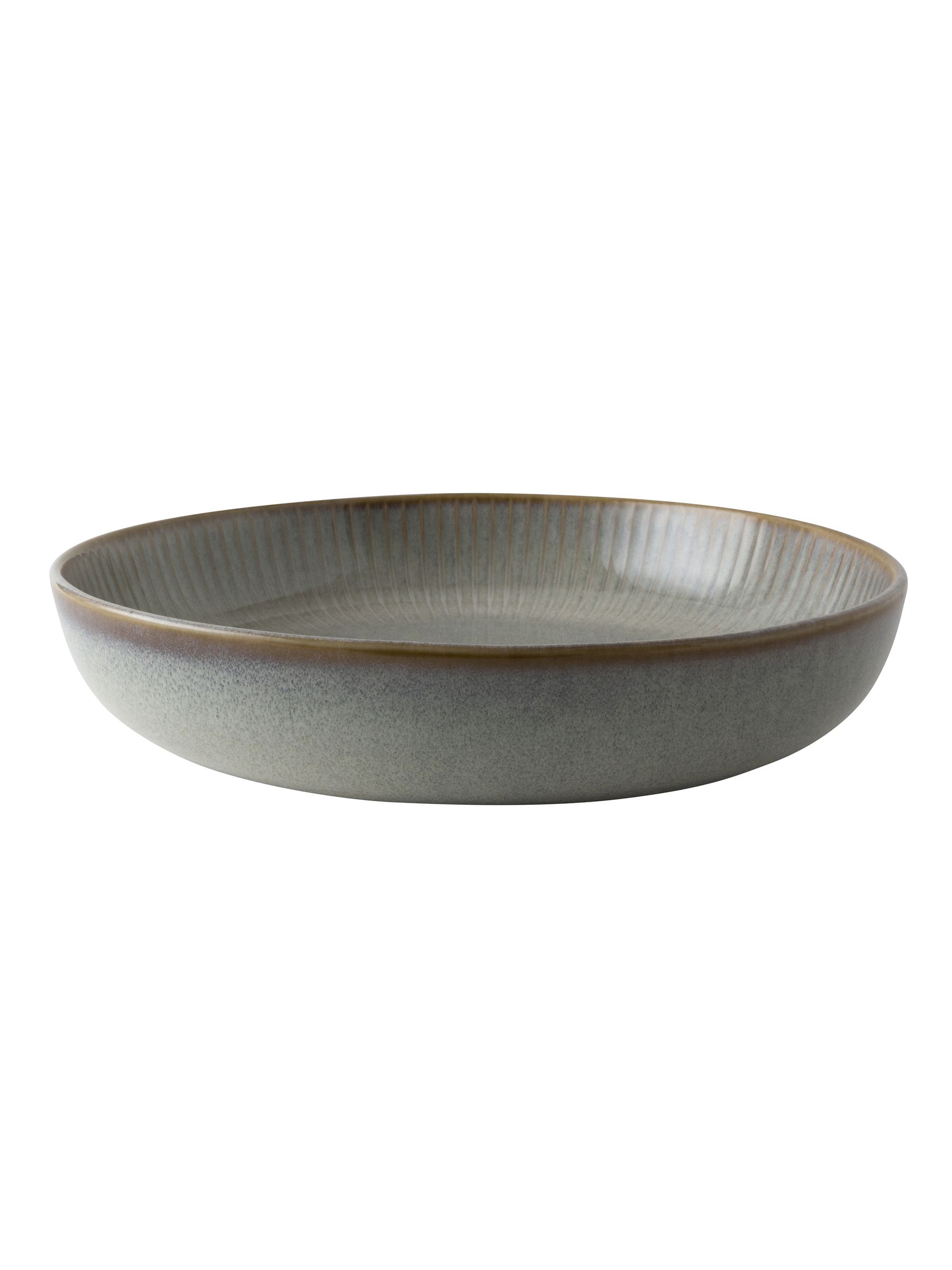 Dutch Rose Set of 4 Grey Sapphire Pasta Plates - Image 3 of 4