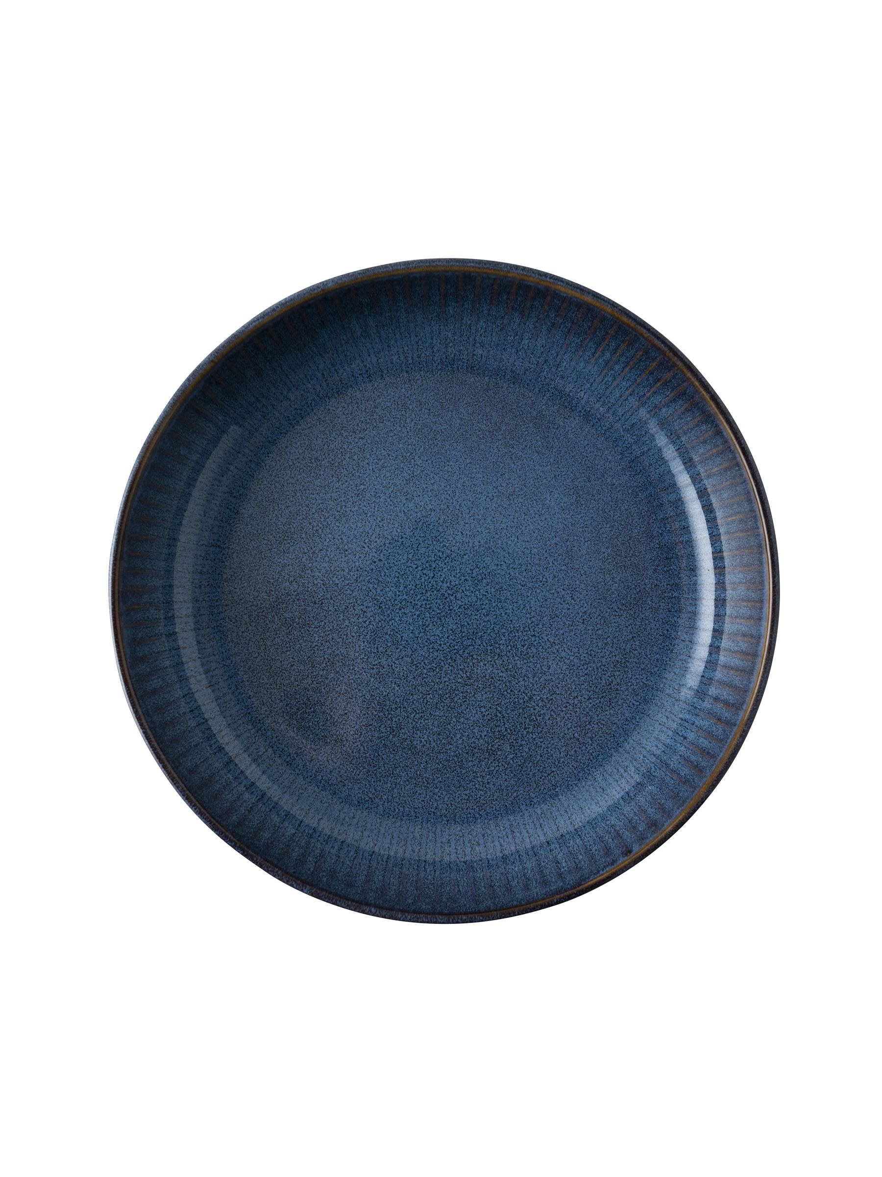 Dutch Rose Set of 4 Blue Sapphire Pasta Plates - Image 4 of 4