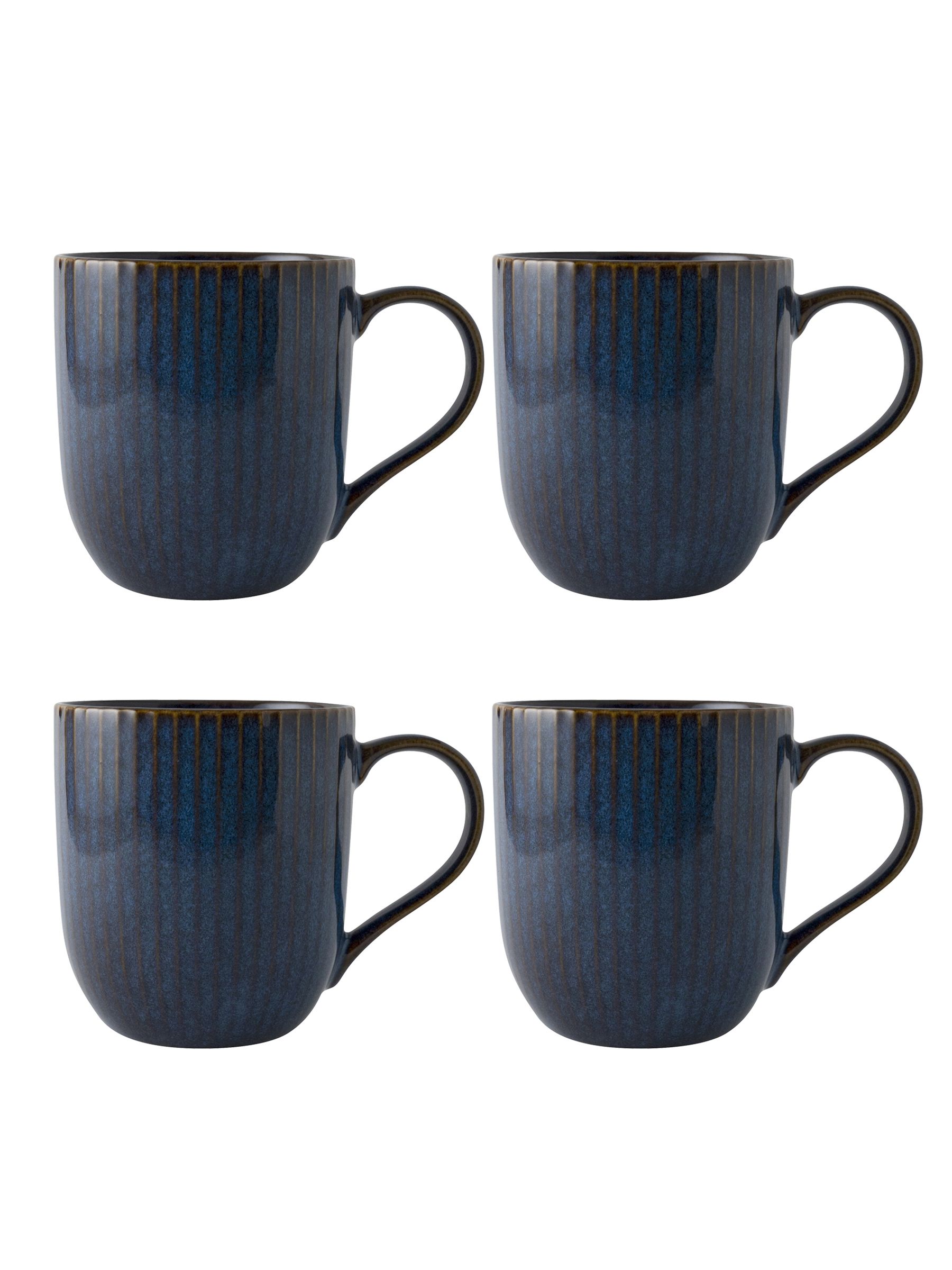 Dutch Rose Blue Sapphire Set of 4 Mugs 41cl - Image 4 of 4