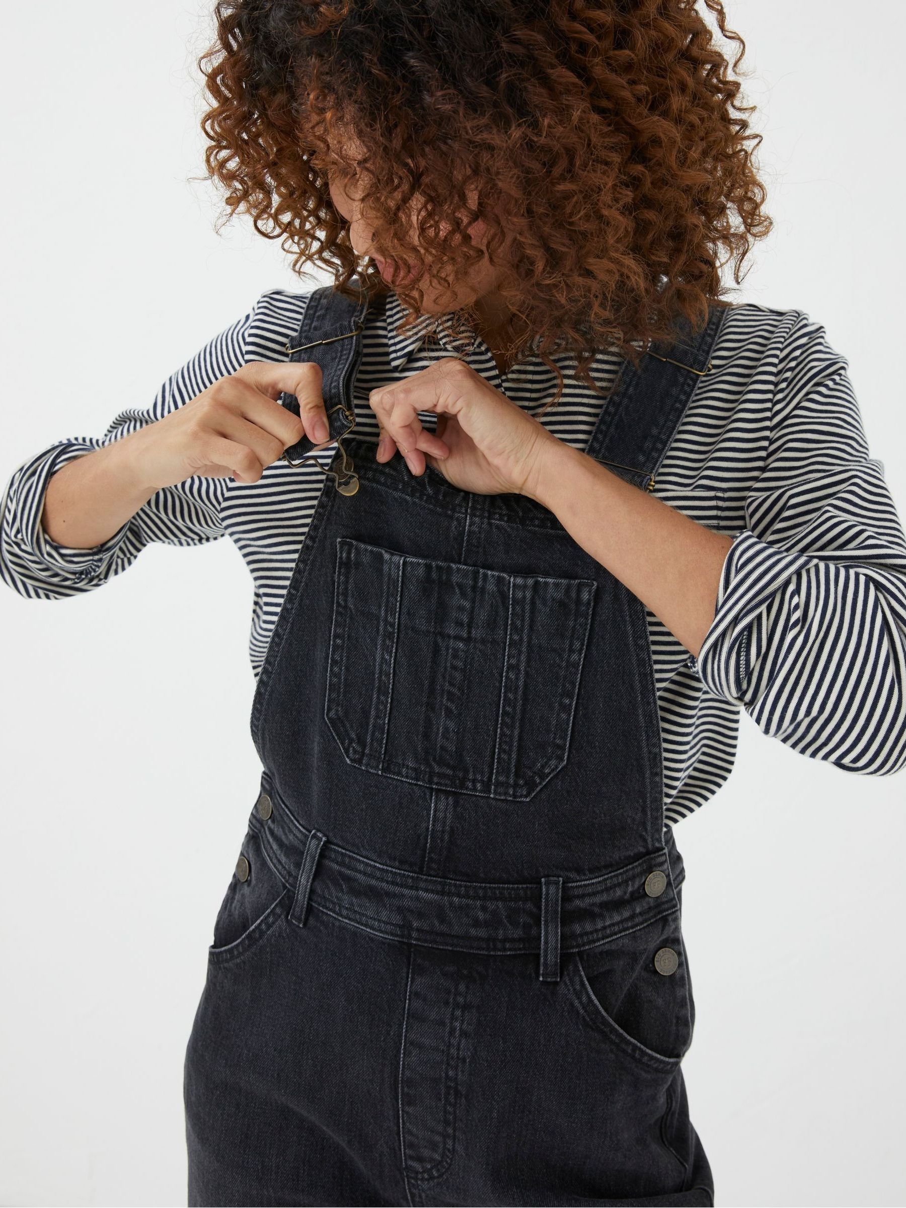 Black Tetbury Wide Leg Dungarees - Image 4 of 5