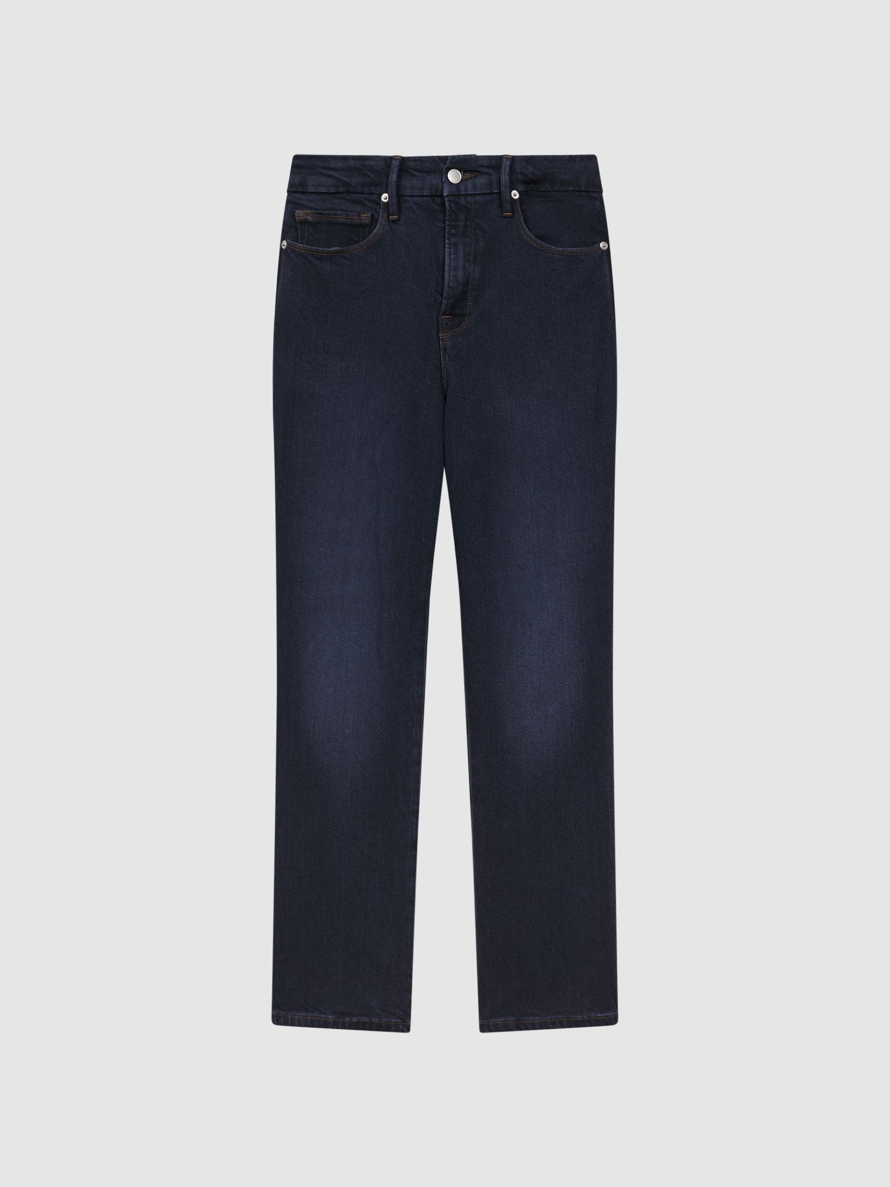 Good American Soft Tech Straight Leg Jeans in Indigo - Image 2 of 6