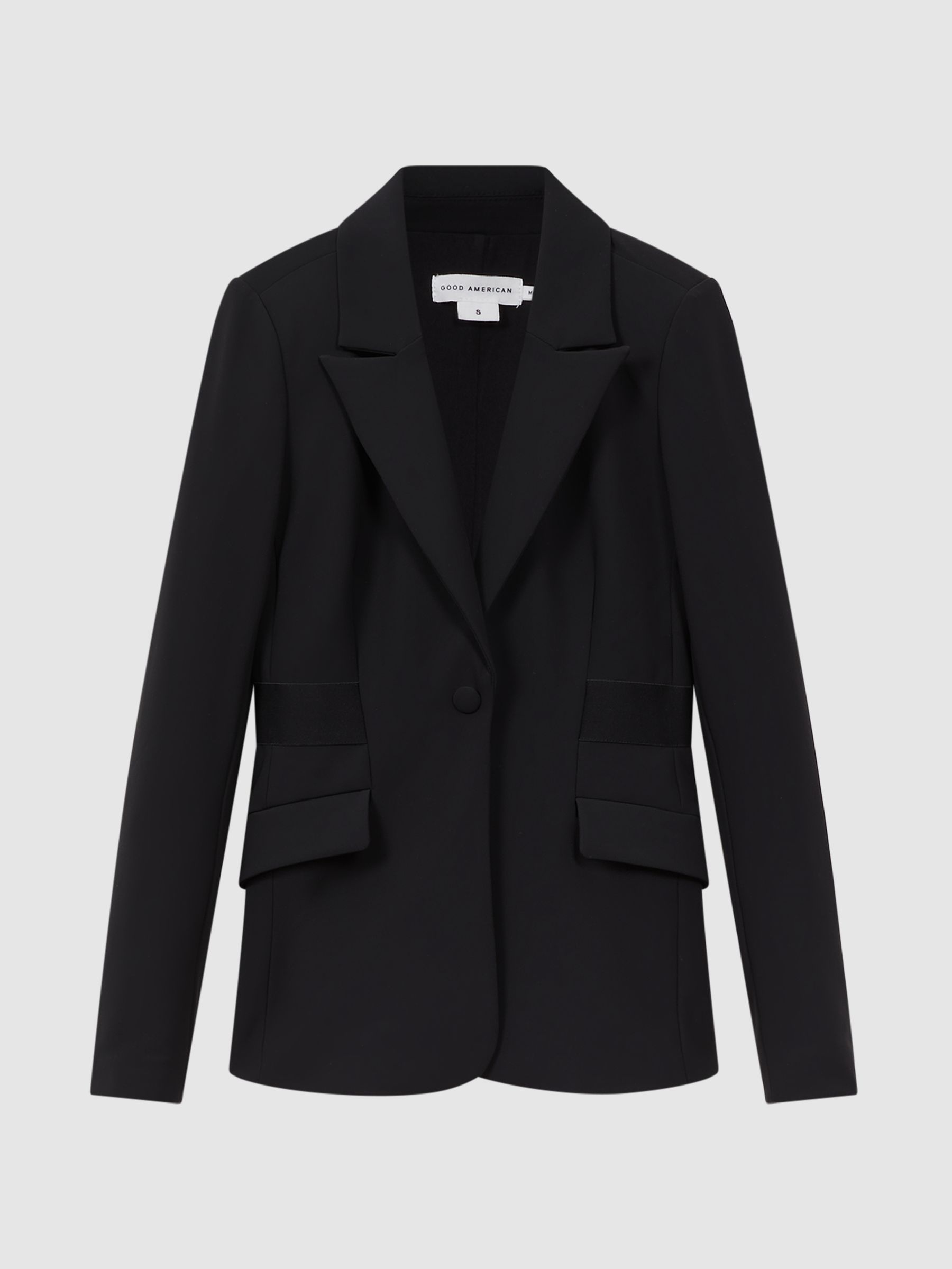 Good American Scuba Single Breasted Blazer in Black - Image 2 of 5