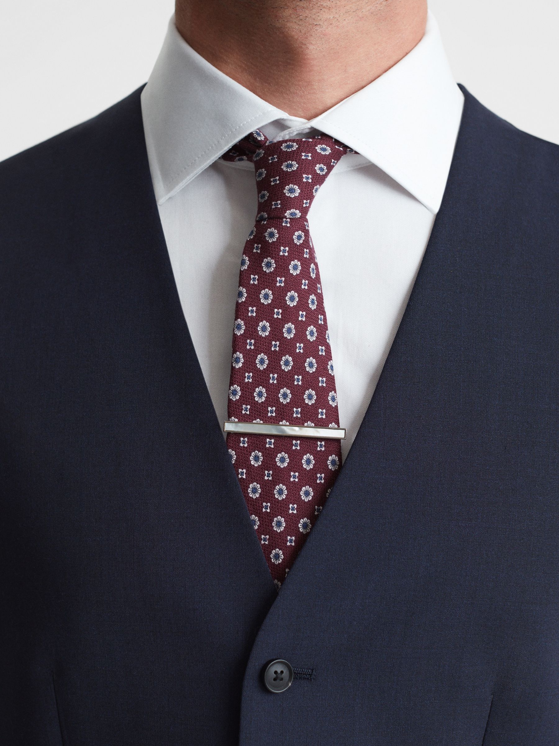 Onyx Tie Bar in Silver/Mop - Image 2 of 5