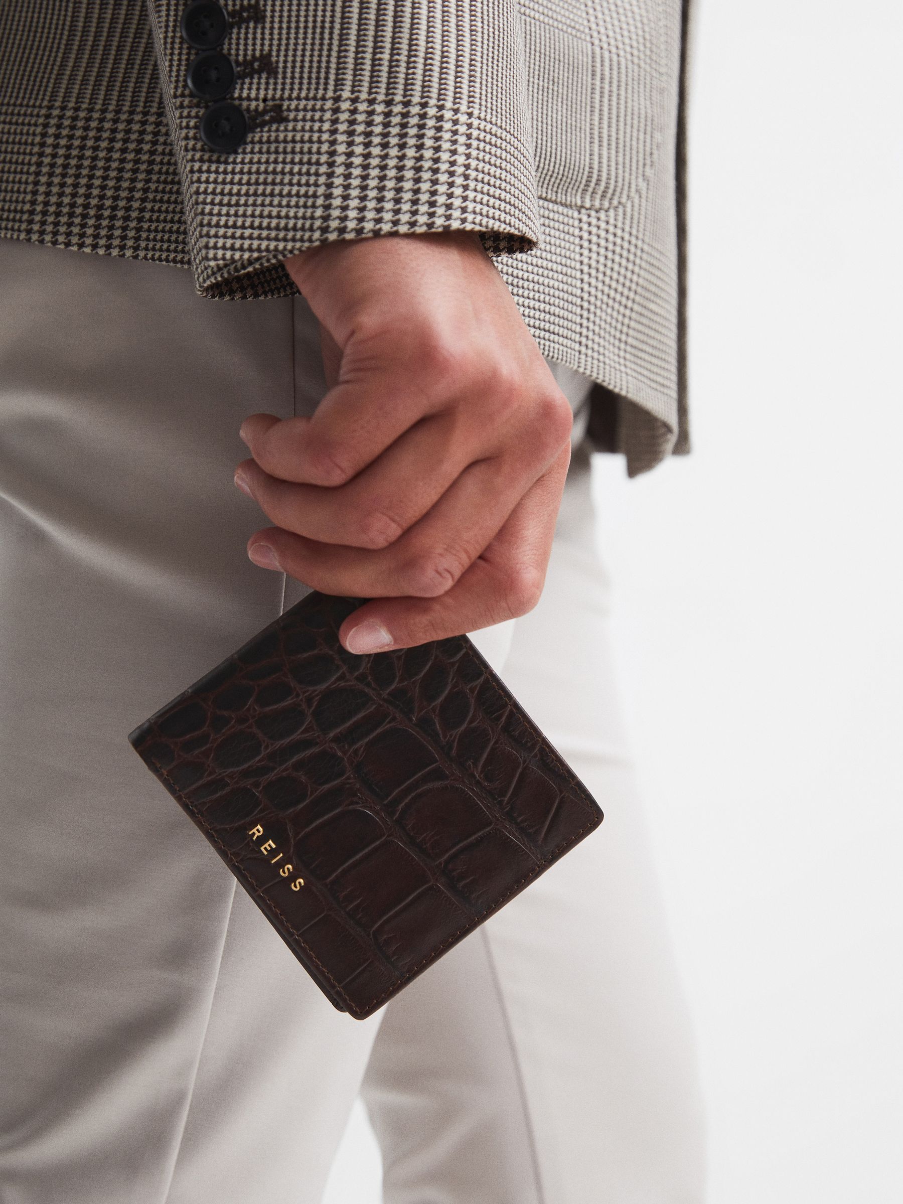 Leather Wallet in Chocolate - Image 2 of 4